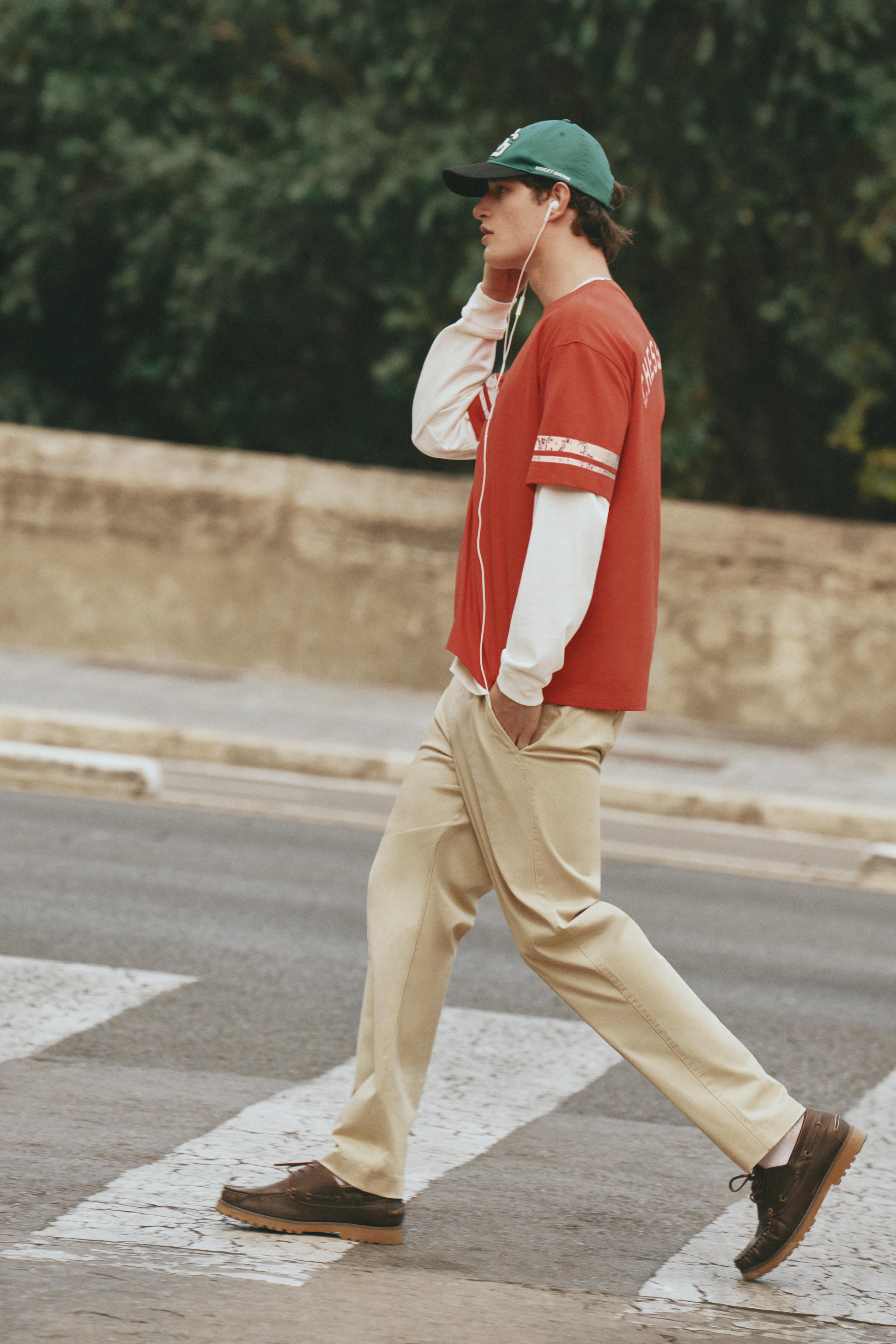 Slim fit chino trousers — BEIGE