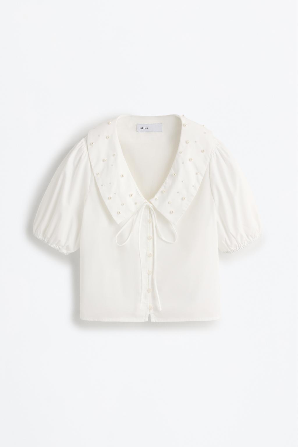 Peter Pan collar shirt with beads