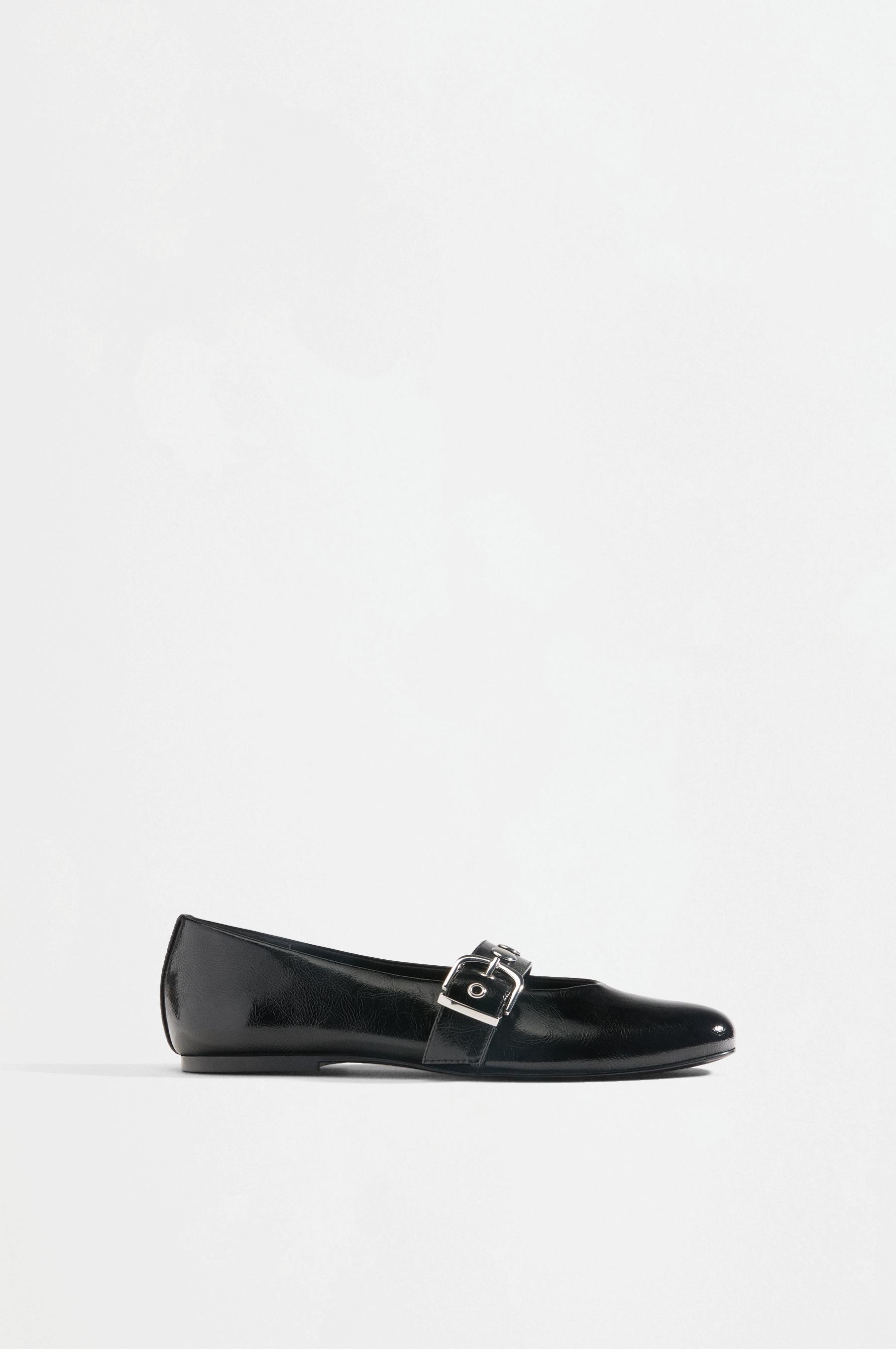 Studded ballet flats — BLACK