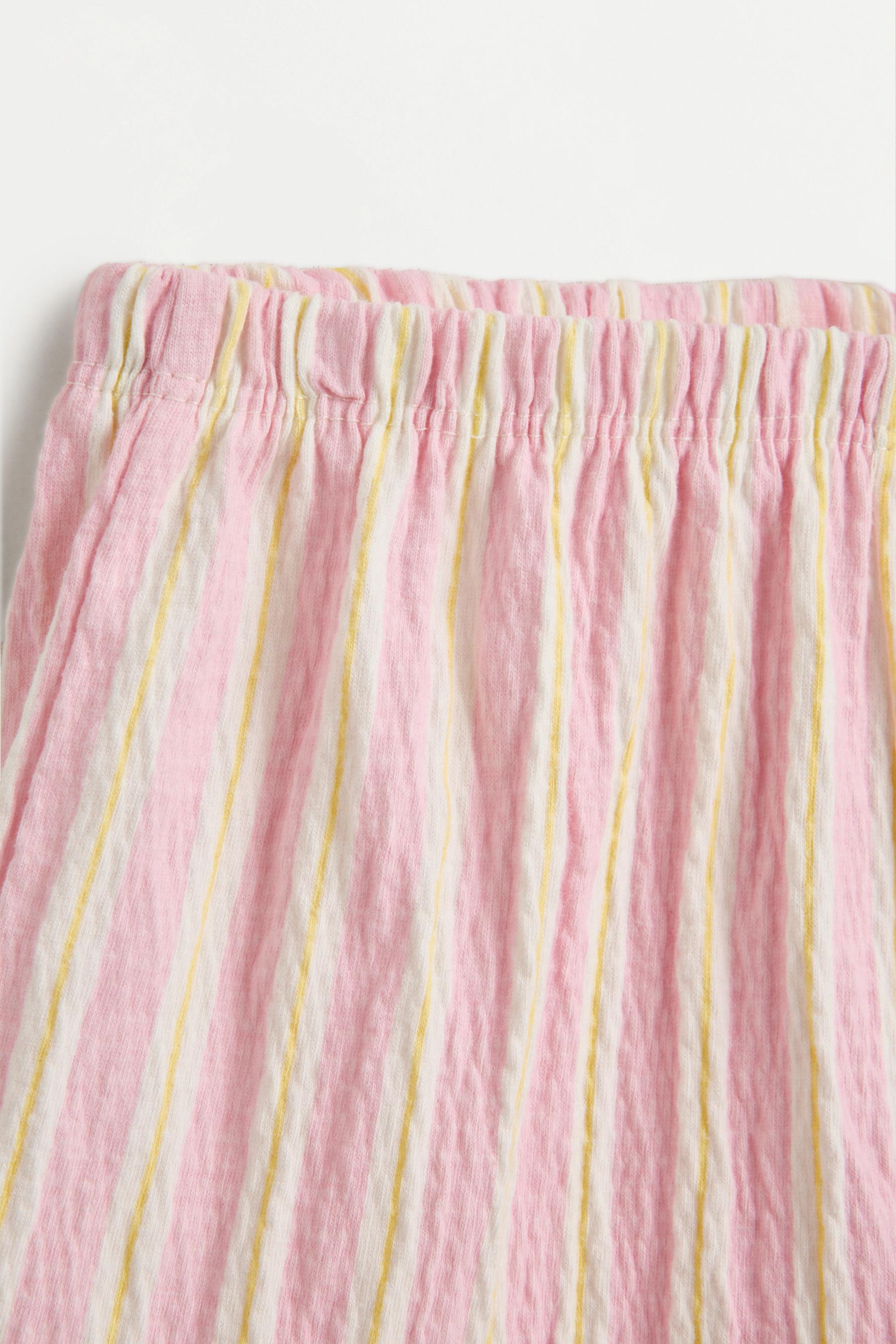 Gingham crepe top and shorts co-ord — PINK