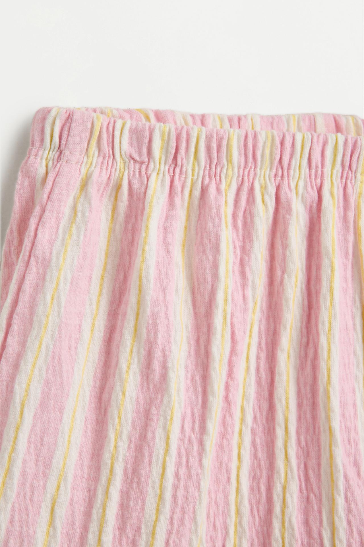 Gingham crepe top and shorts co-ord — PINK