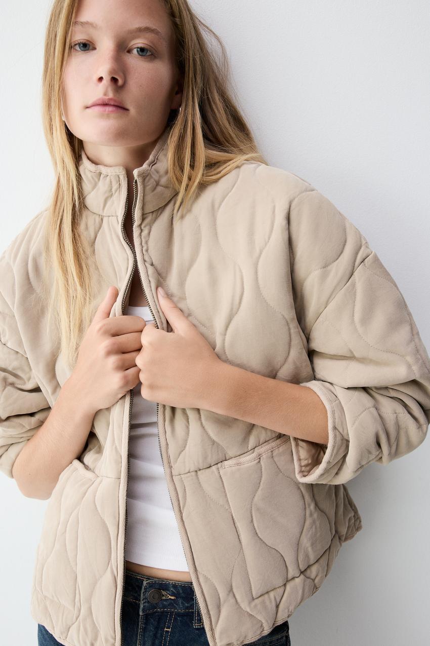 Cazadora acolchada efecto lavado Blazers ROPA Mujer - Main Image