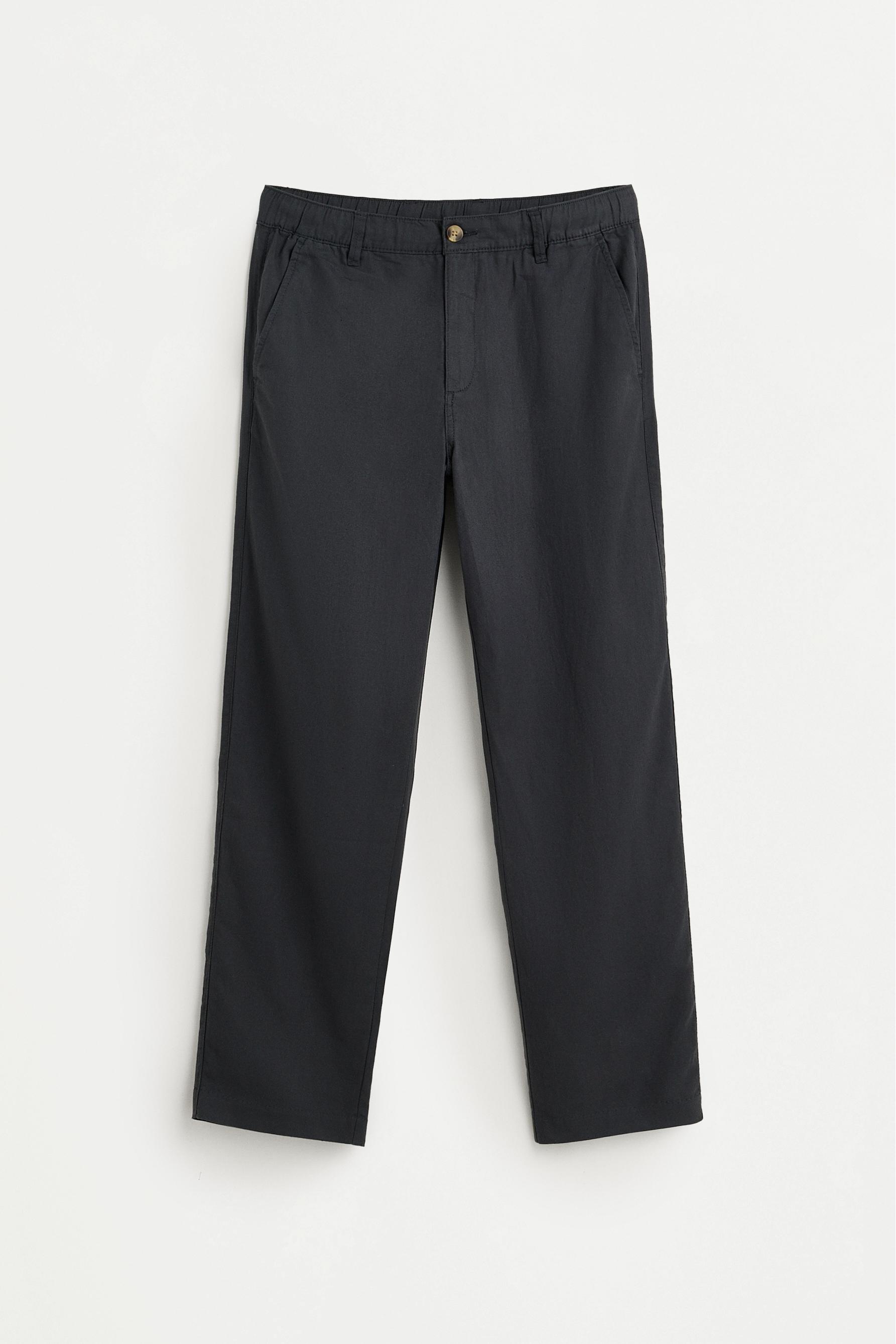Cotton - linen smart trousers — MEDIUM GREY