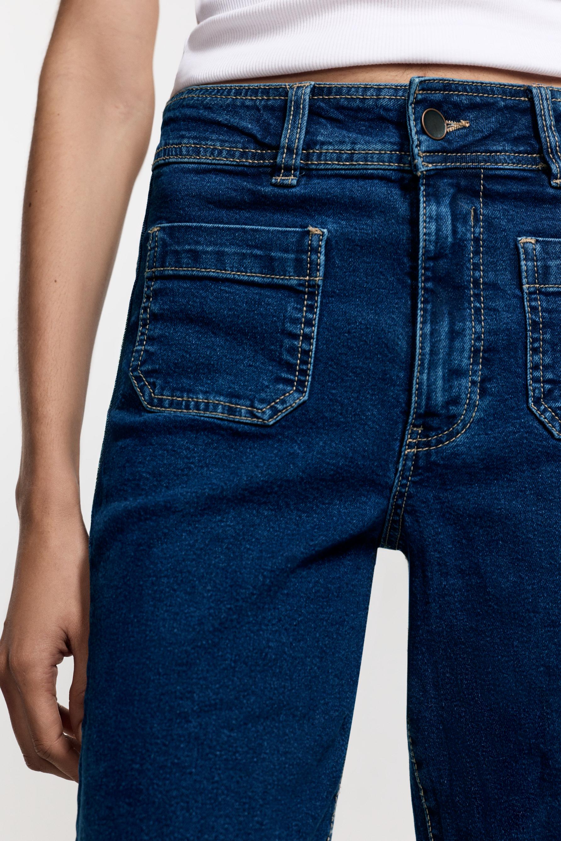 Stretch pocket jeans — DARK BLUE
