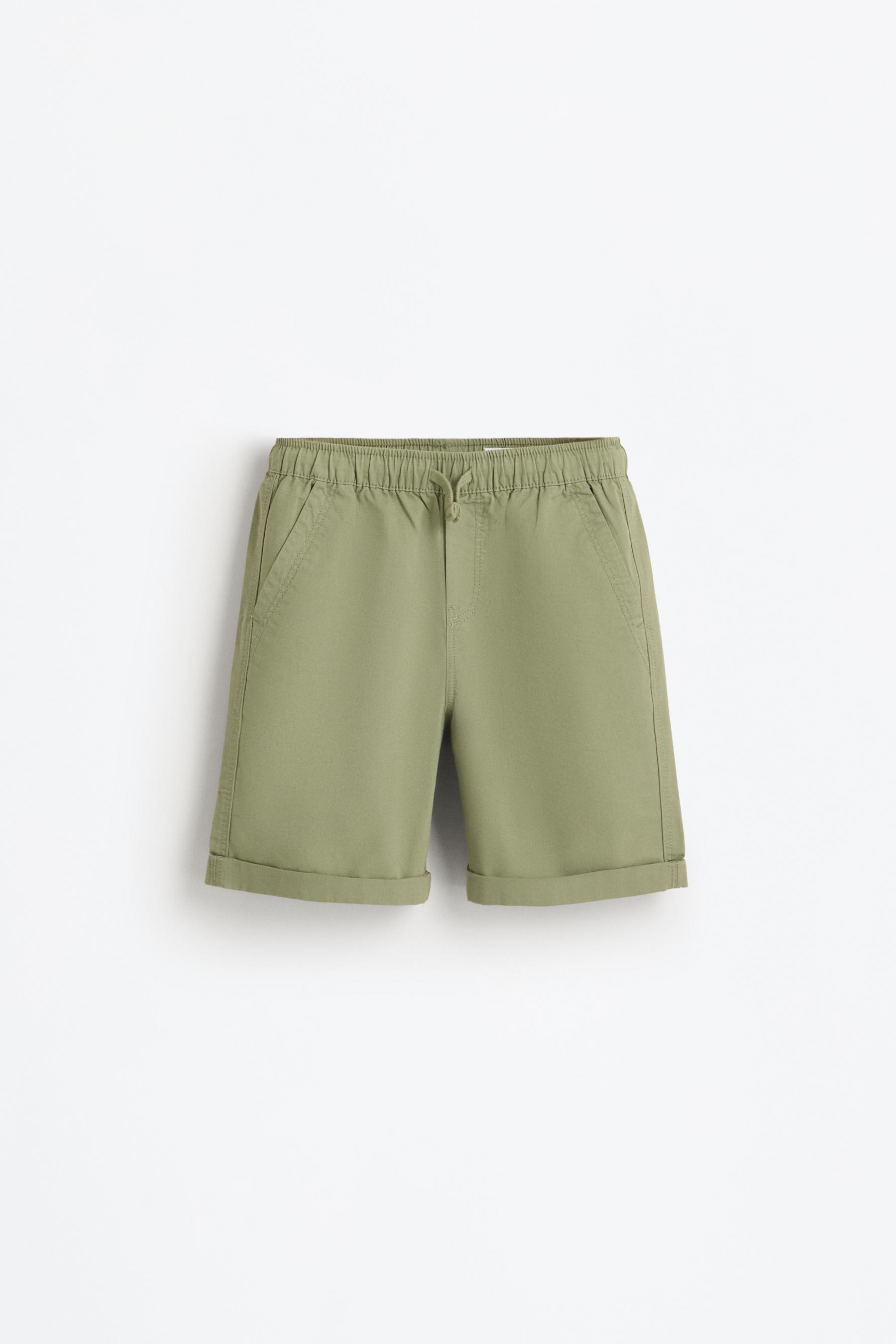 Bermuda jogger shorts — GREENISH
