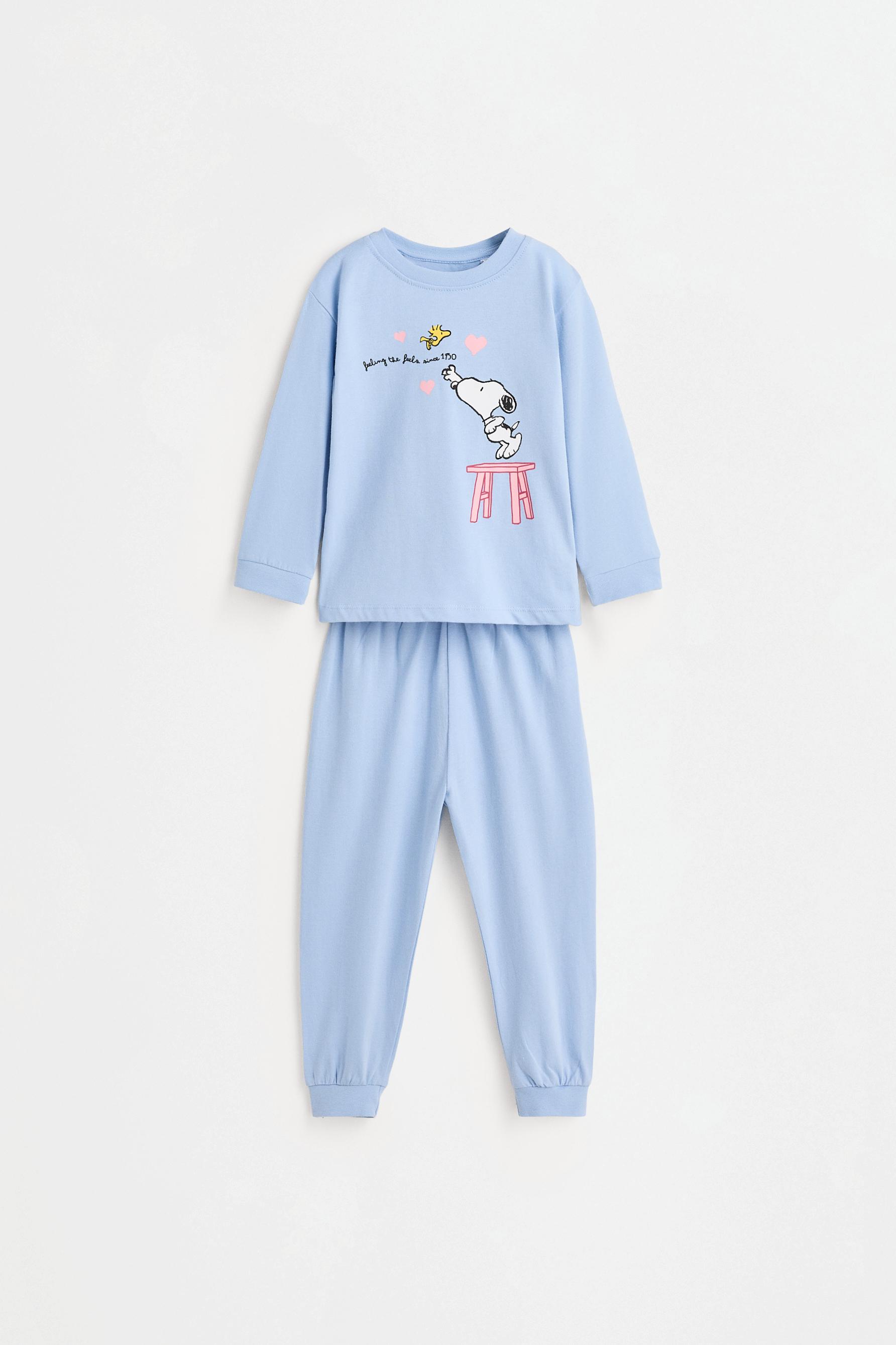 Pack of 2 Snoopy Peanuts™ pyjamas — PALE BLUE