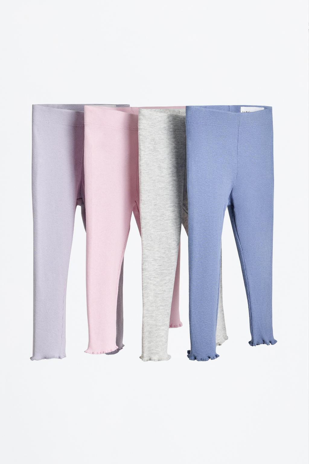 Pack de 4 leggings canalé