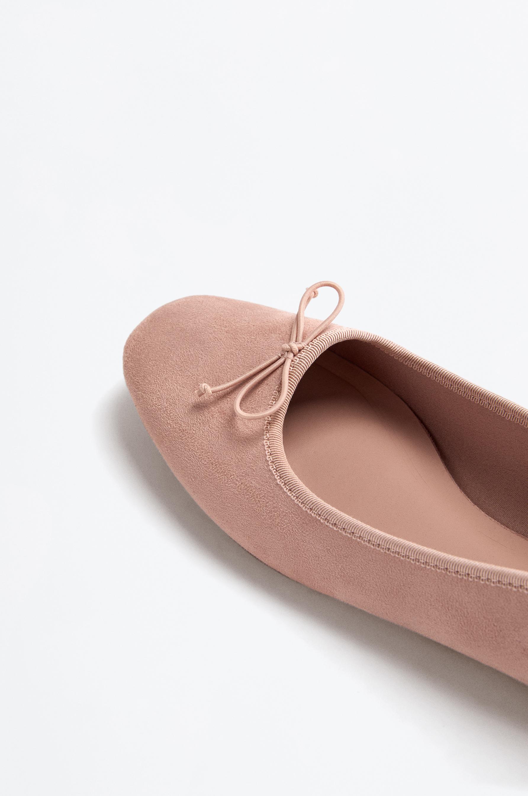 Bow ballet flat — PINK