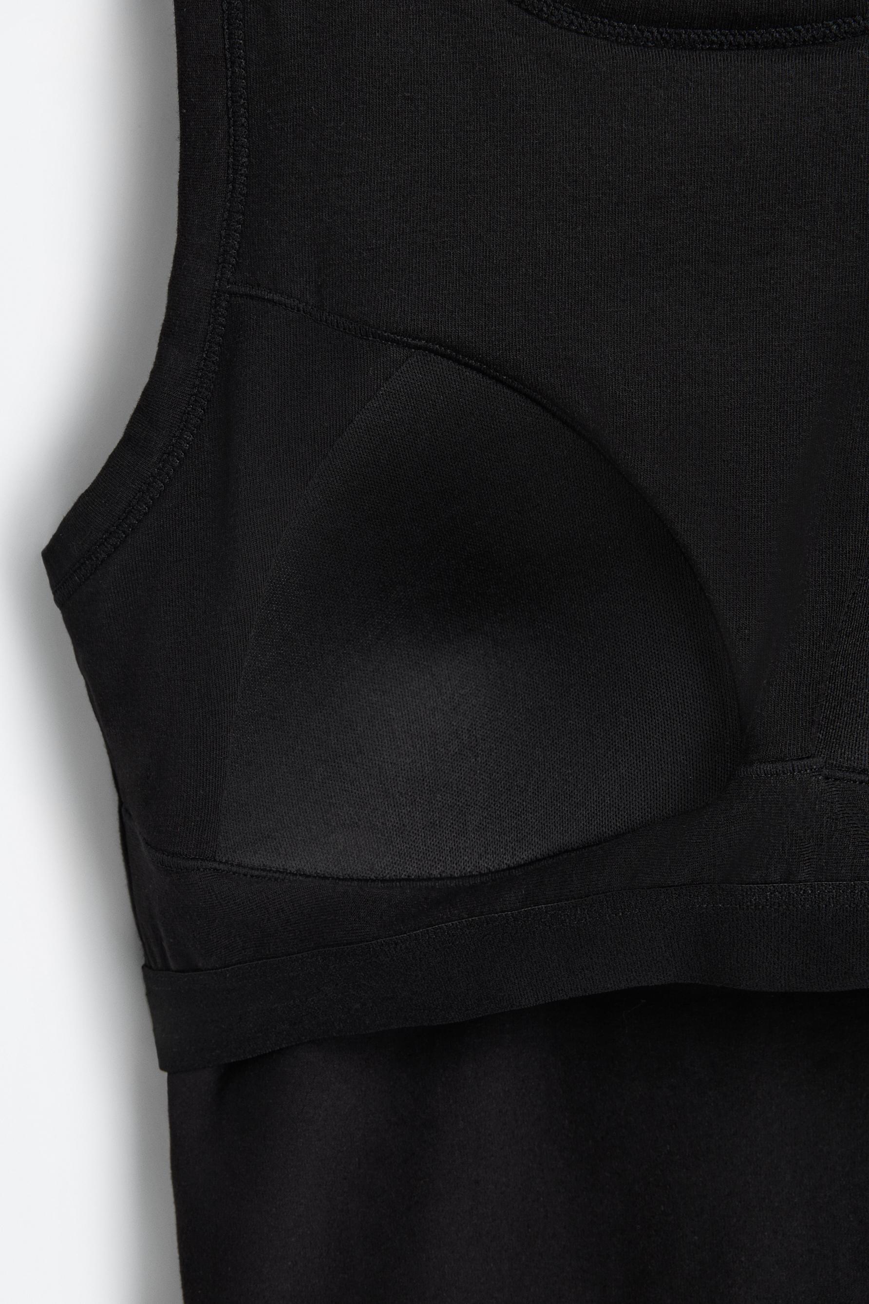 Top with built-in bra — BLACK