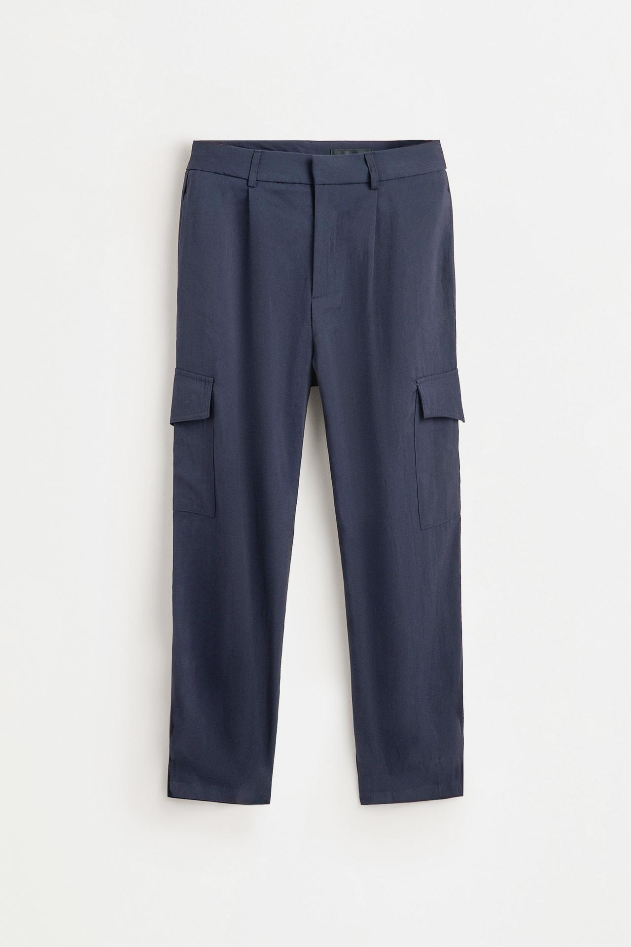 Cargo trousers with fitted hem — NAVY