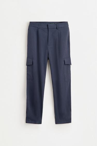 Cargo trousers with fitted hem — NAVY 6