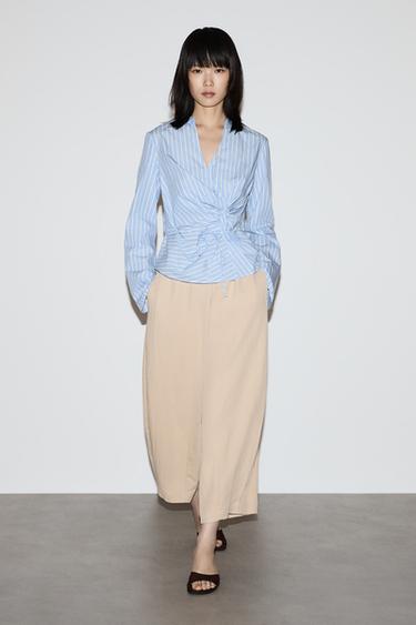 Flowing balloon trousers — LIGHT BEIGE 5