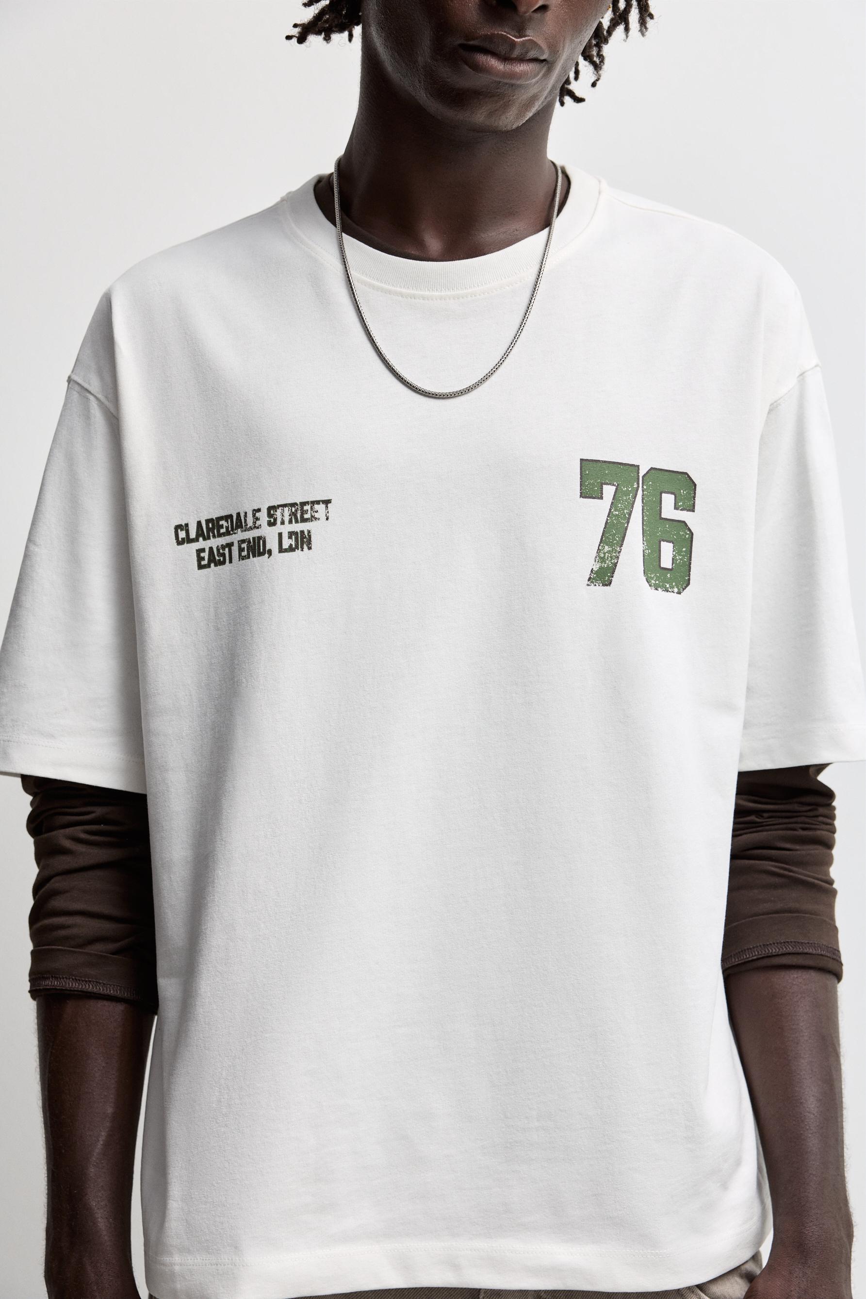 Oversize printed T-shirt — OFF WHITE