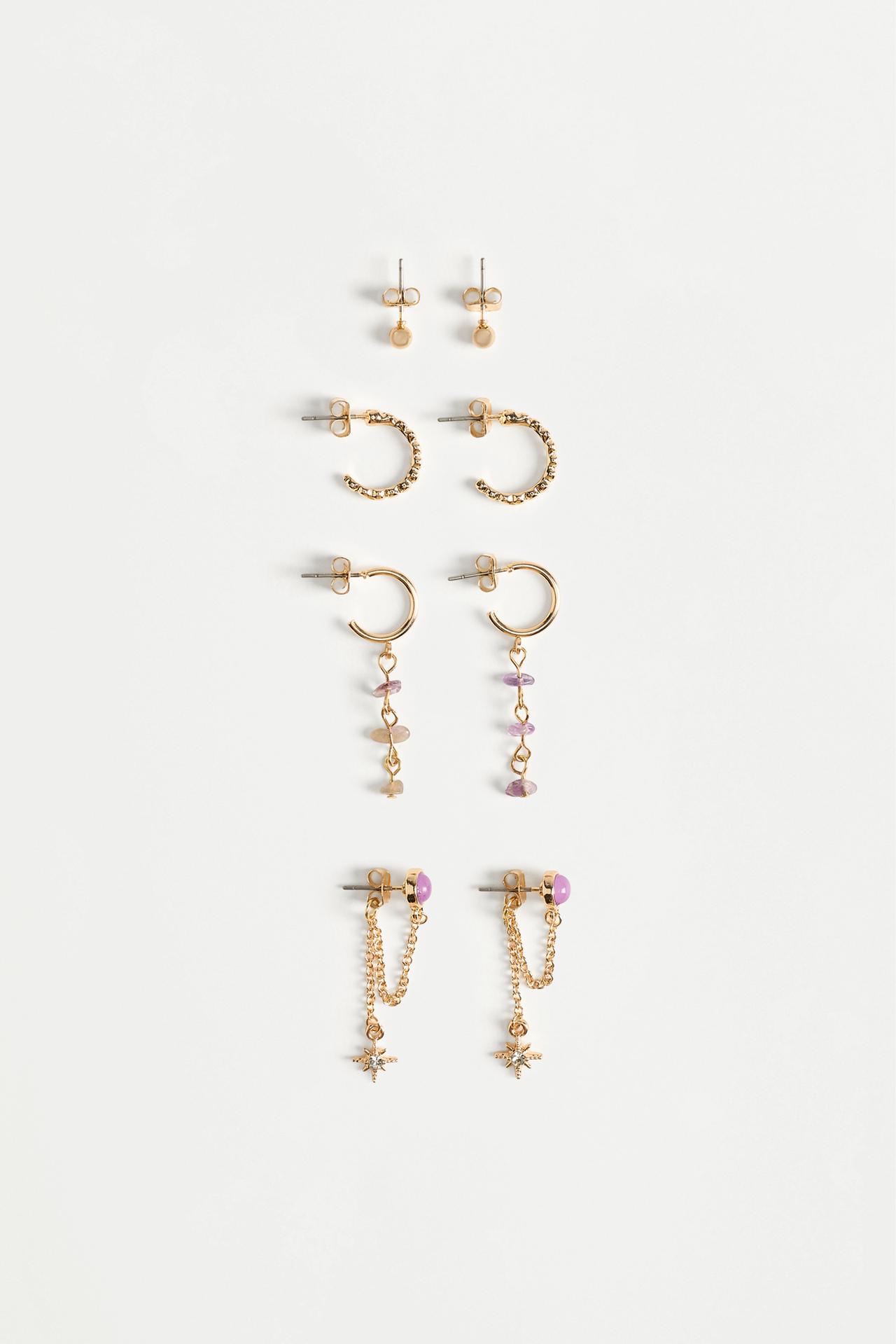 Mismatched earrings (4-pack) — GOLD