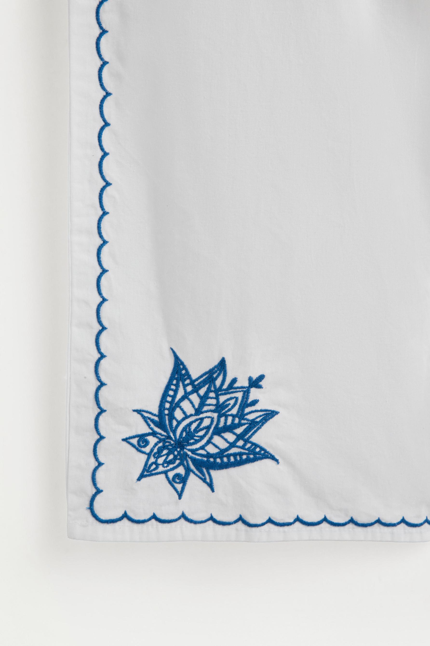 Embroidered culottes — WHITE
