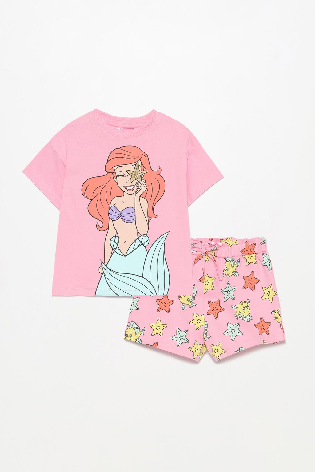 Conjunto de t-shirt e calções A Pequena Sereia ©Disney