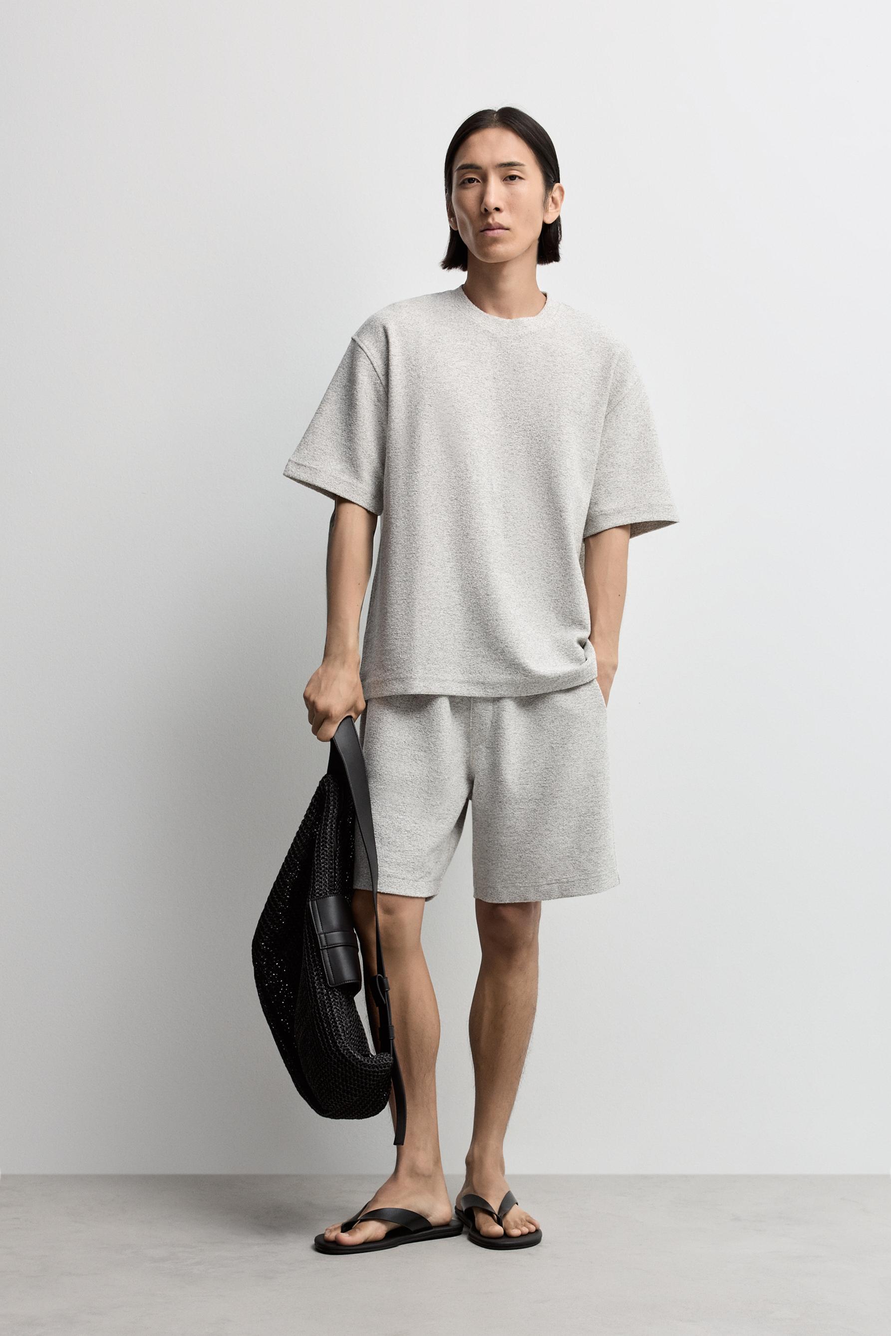 Textured Bermuda shorts — OFF WHITE