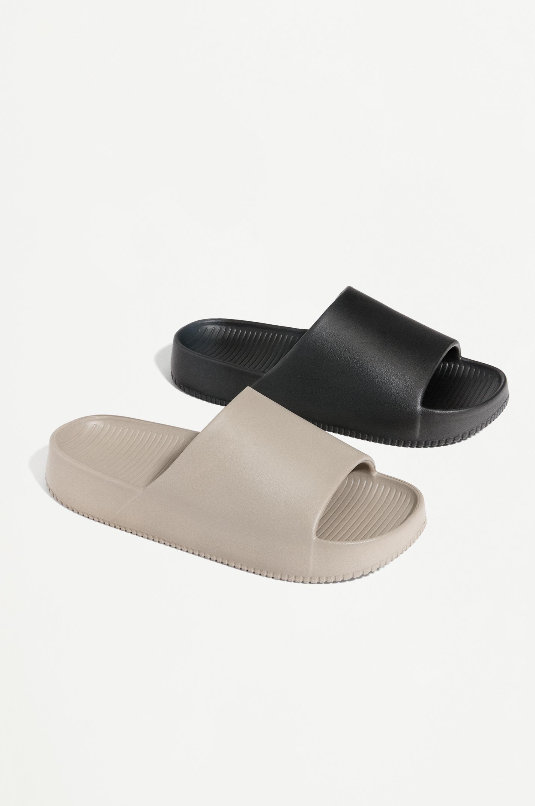 Men's comfort bath sandals — BLACK
