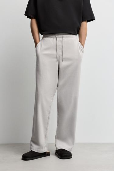 Wide-leg jogger trousers — GREY 2