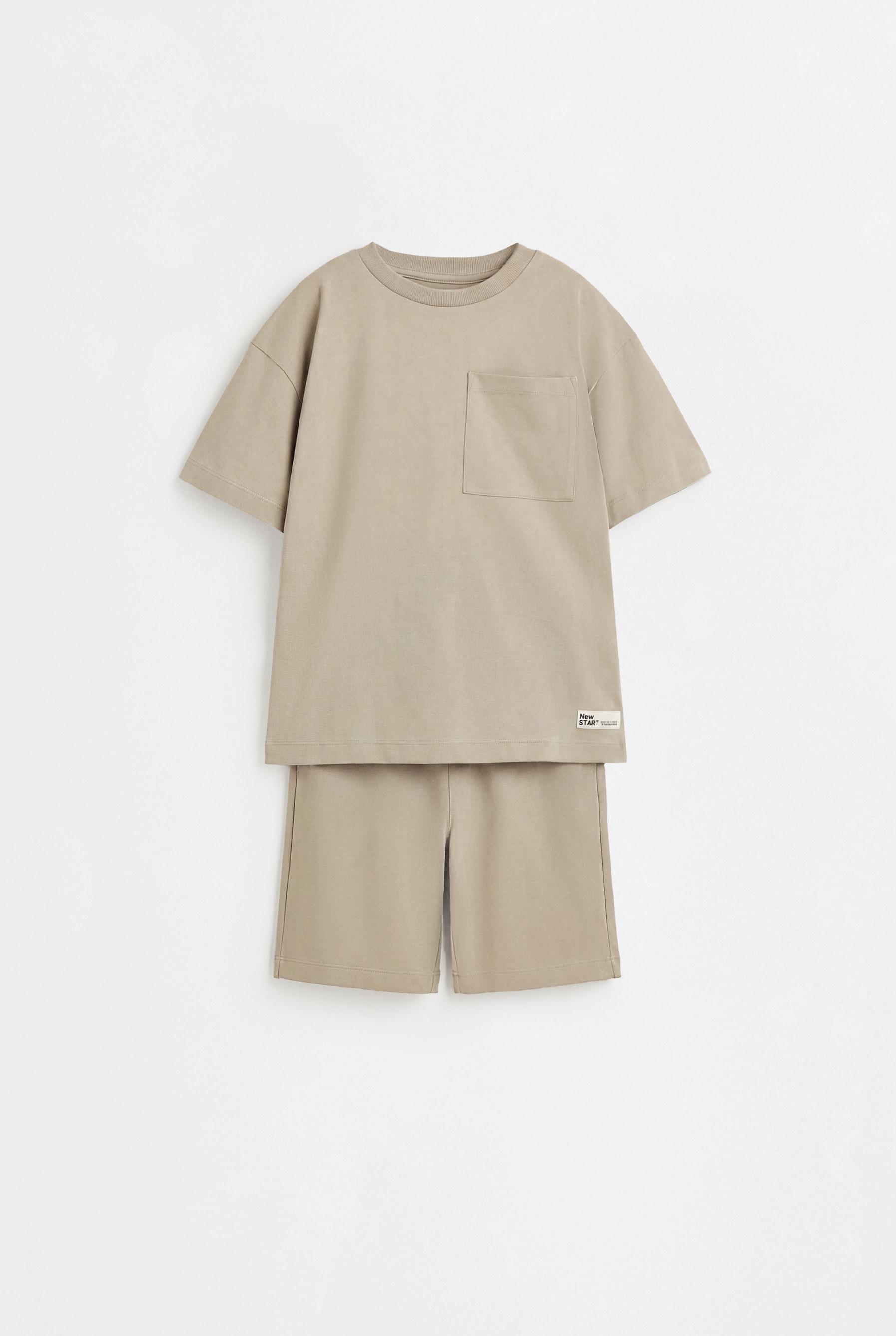 100% Cotton Regular Co-ord — KHAKI