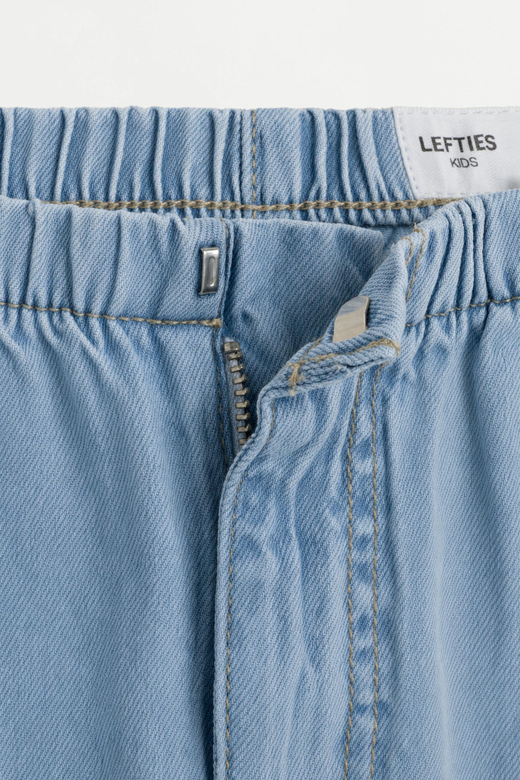 Wide-leg cargo jeans — PALE BLUE