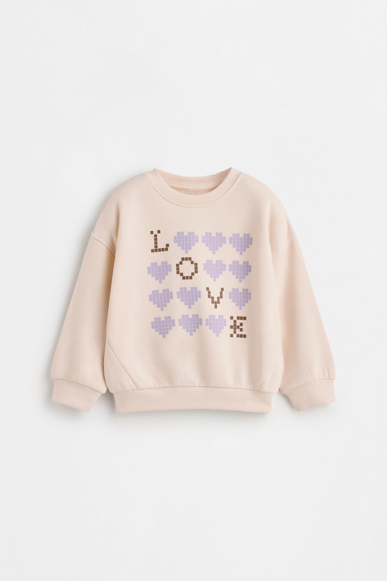 Sweatshirt and ribbed leggings set — ECRU