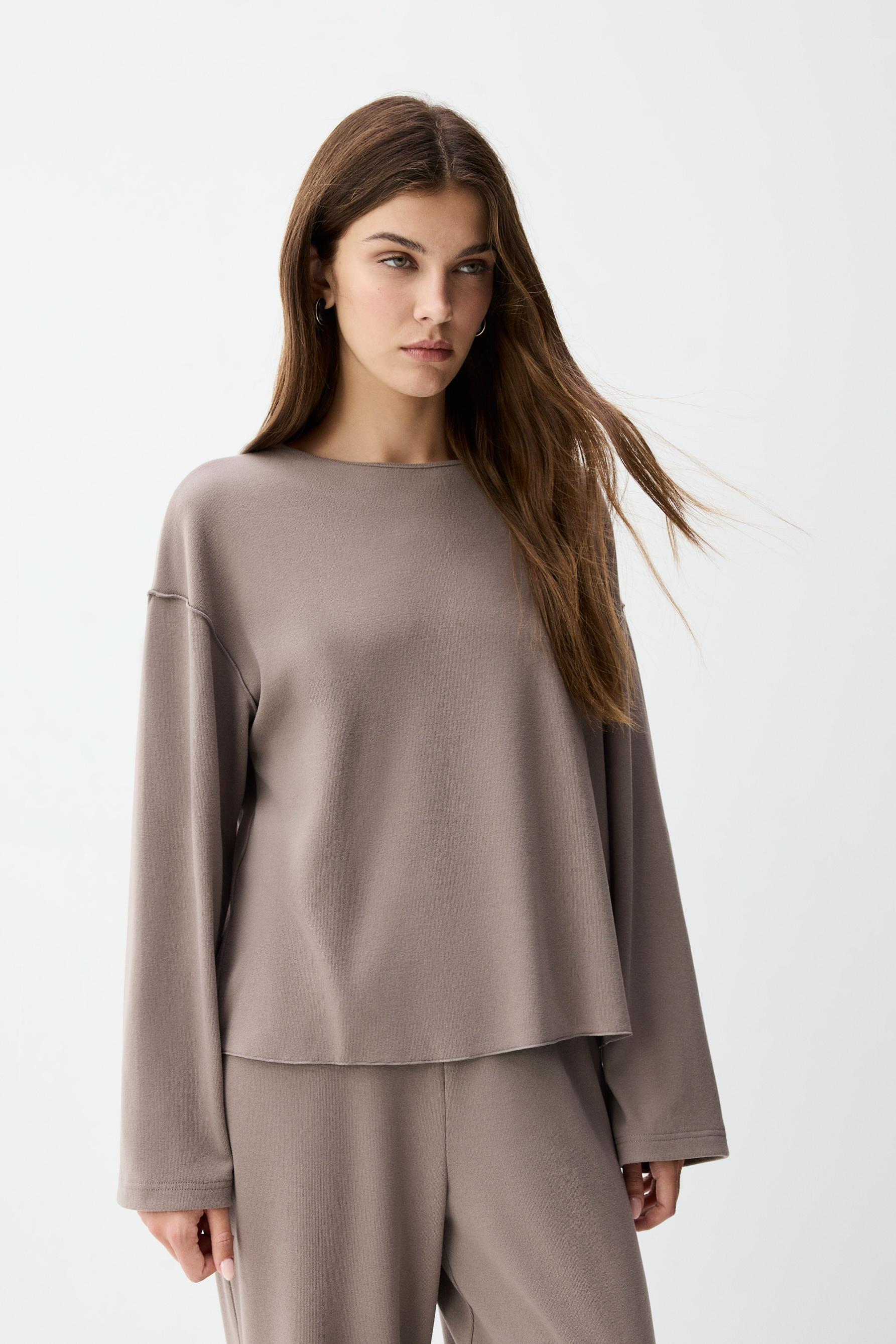 Sudadera oversize punto cortado