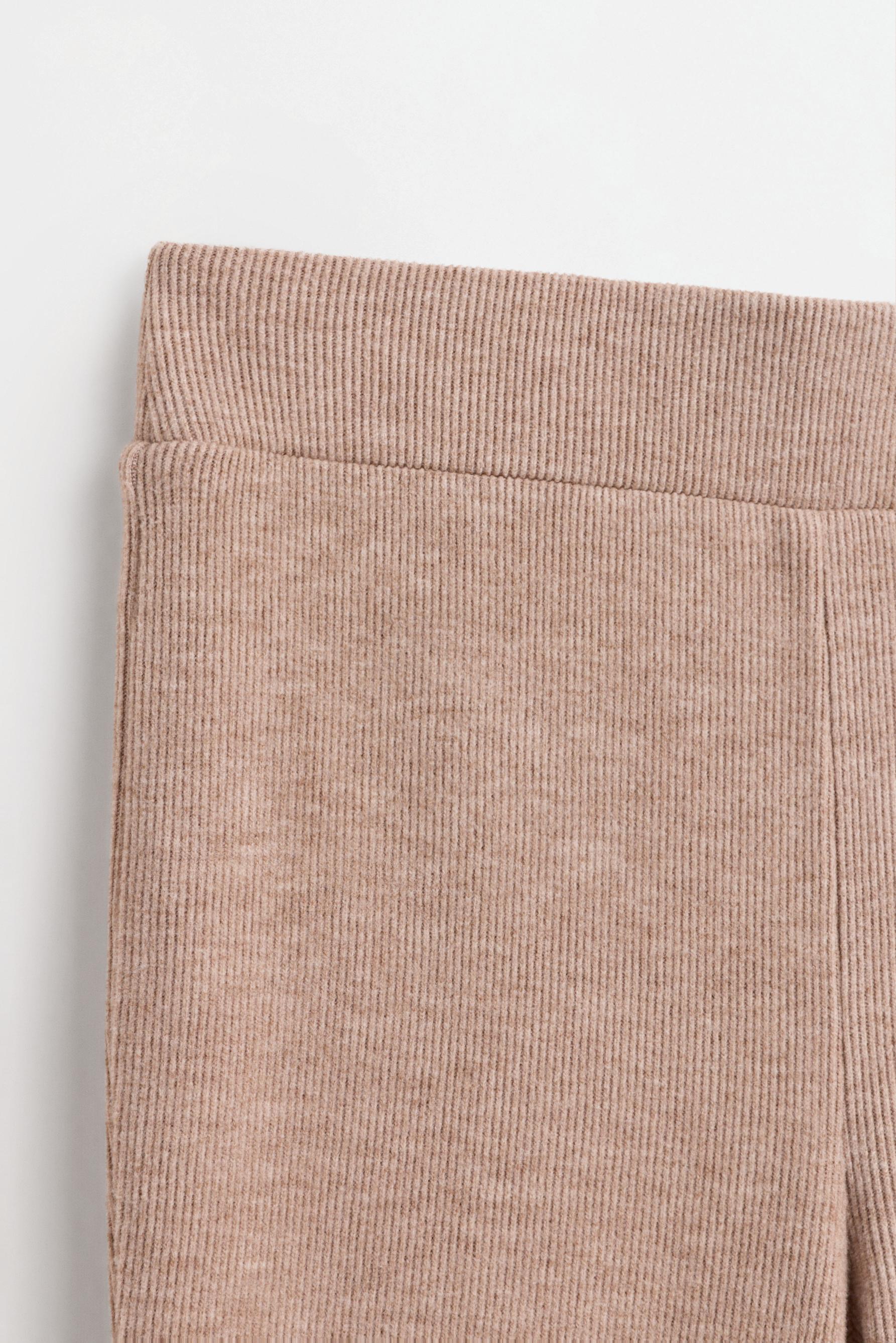 Bias cut bell bottom leggings — LIGHT CAMEL