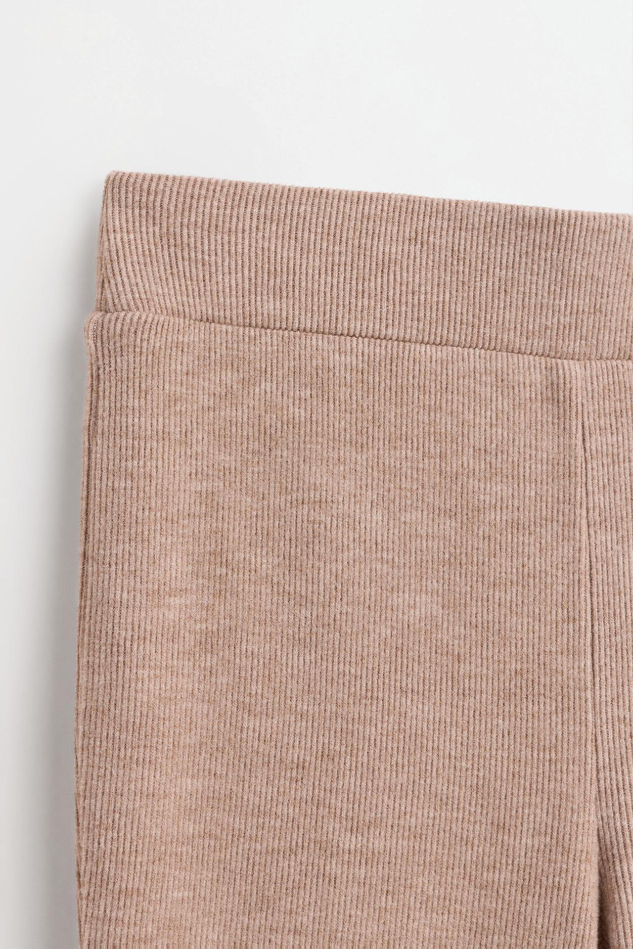 Bias cut bell bottom leggings — LIGHT CAMEL