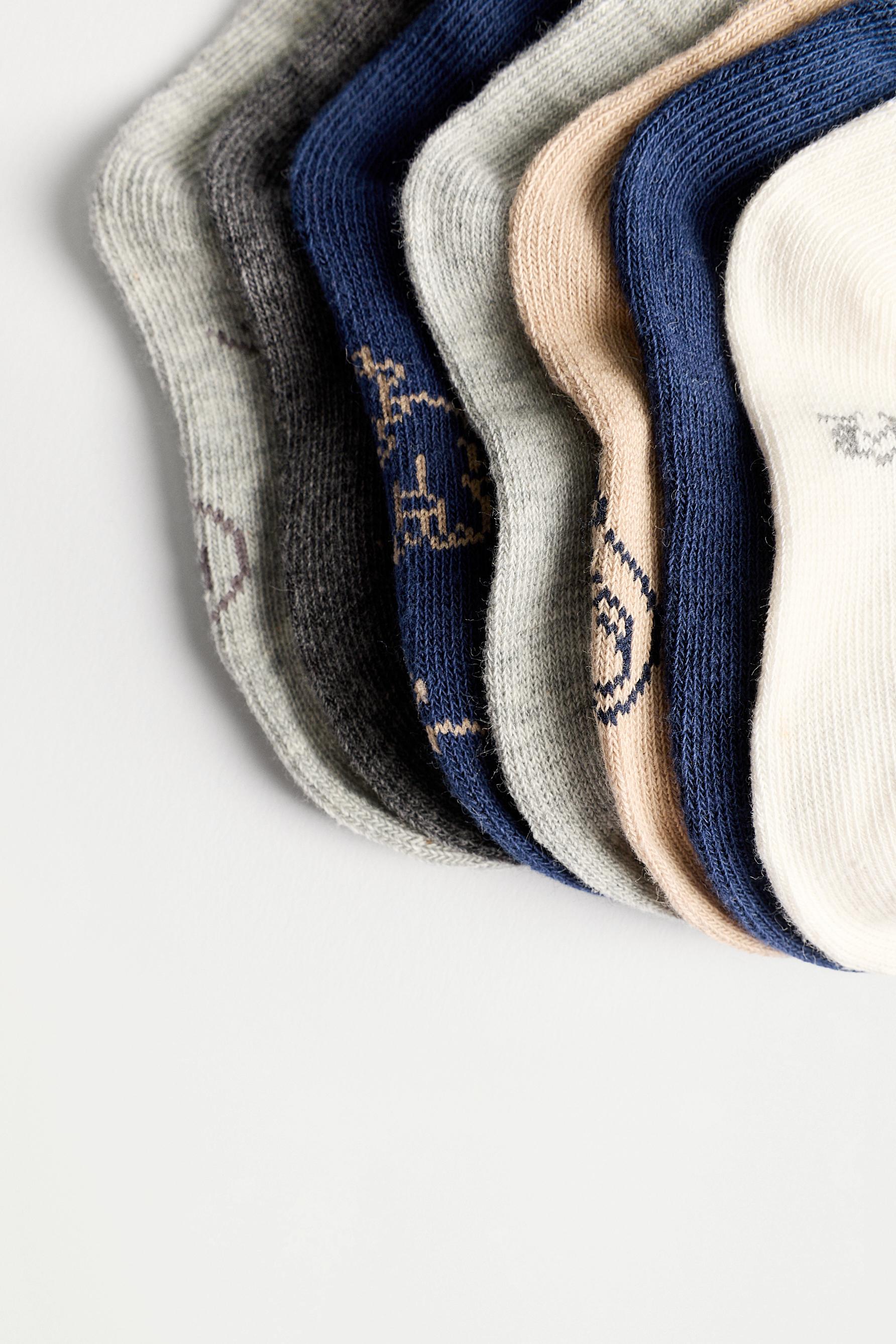 Dinosaur Ankle Socks (7-Pack) — GREY MARL
