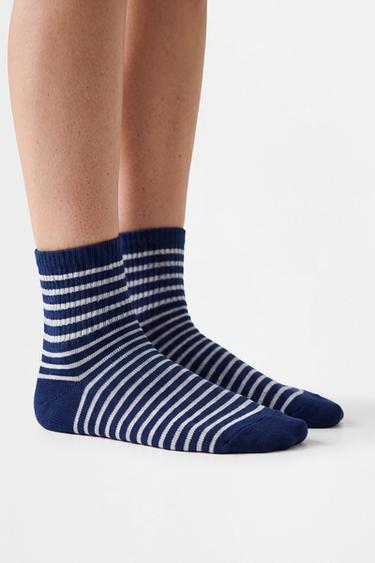 Striped ankle socks (7-pack) — GREY/BLUE 3
