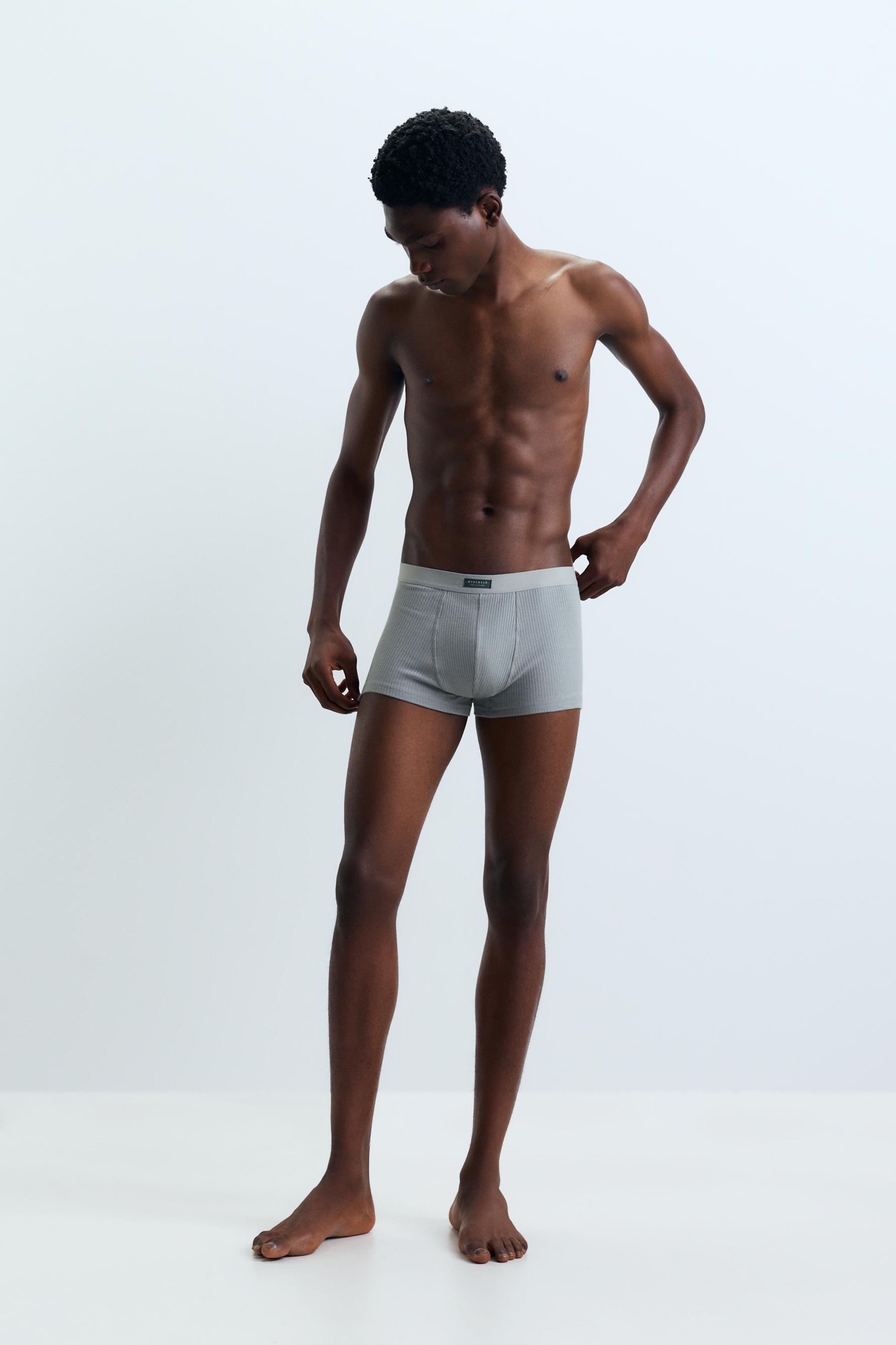 Ribbed boxers (Pack 3) — BLUE