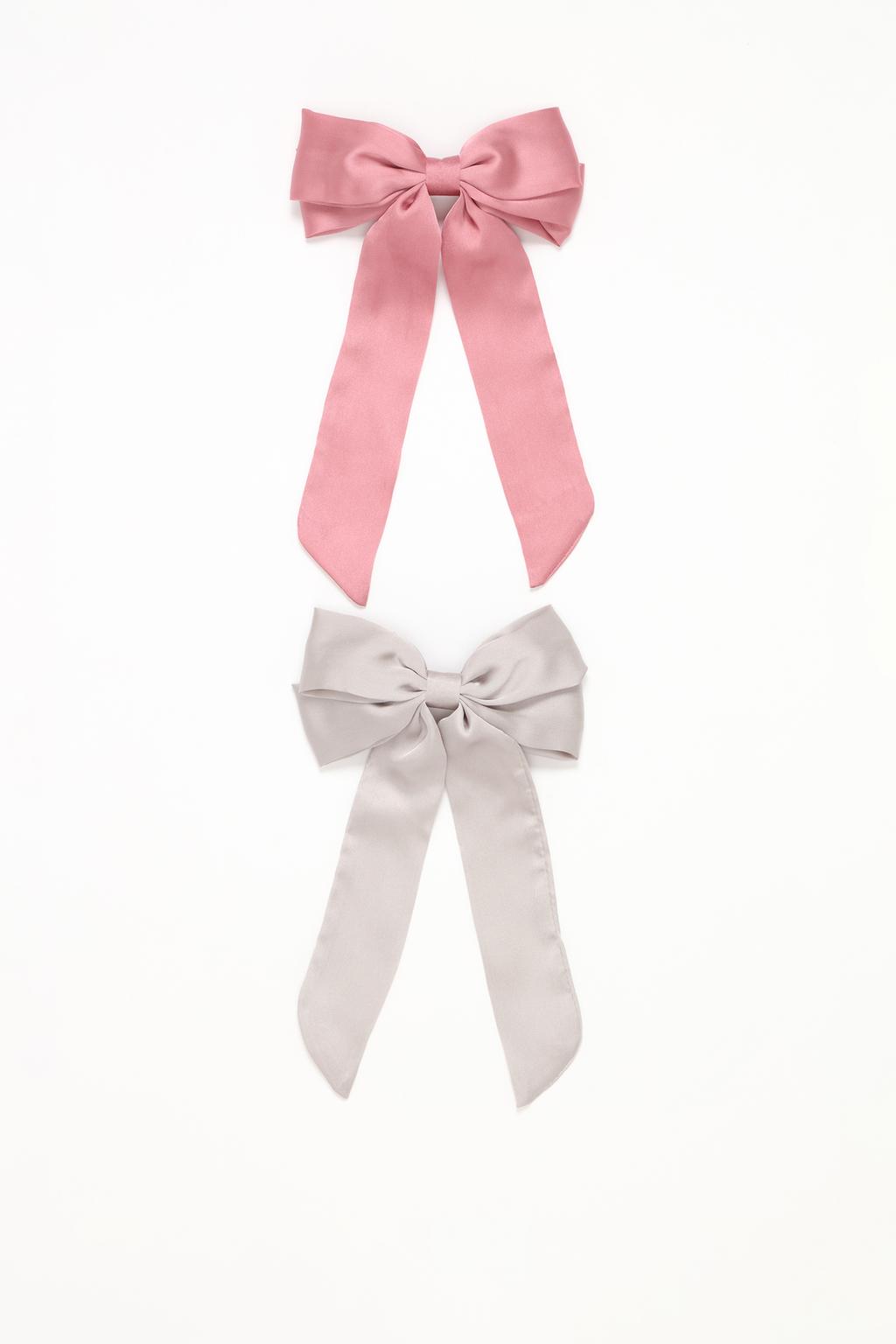 Pack of 2 hair clips with bow