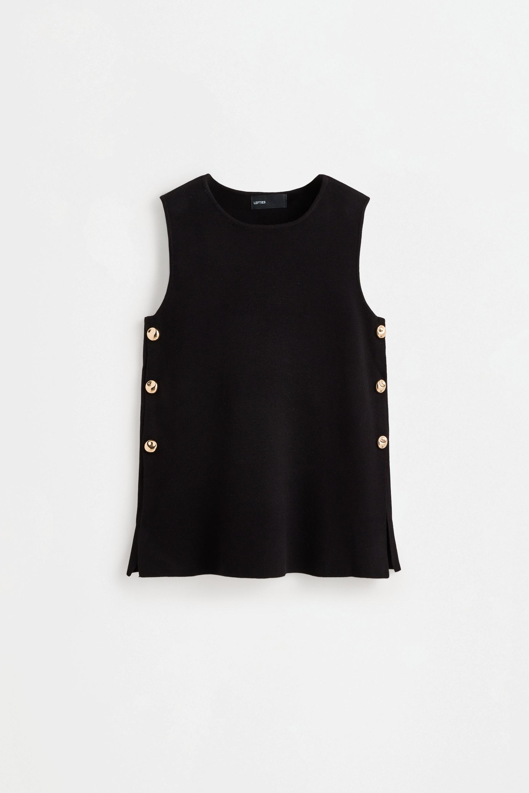 Top with side buttons — BLACK