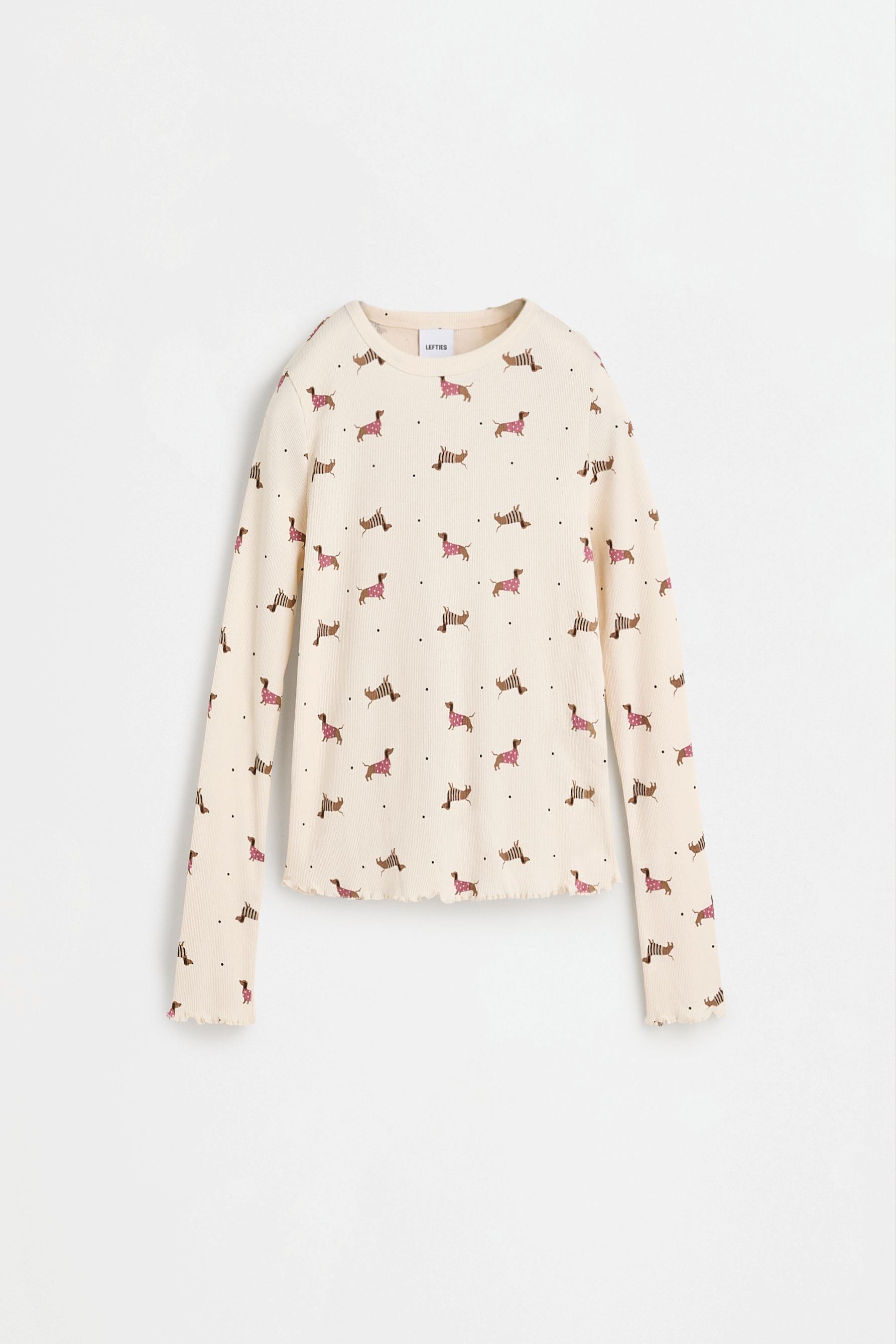 Long printed pyjamas — ECRU