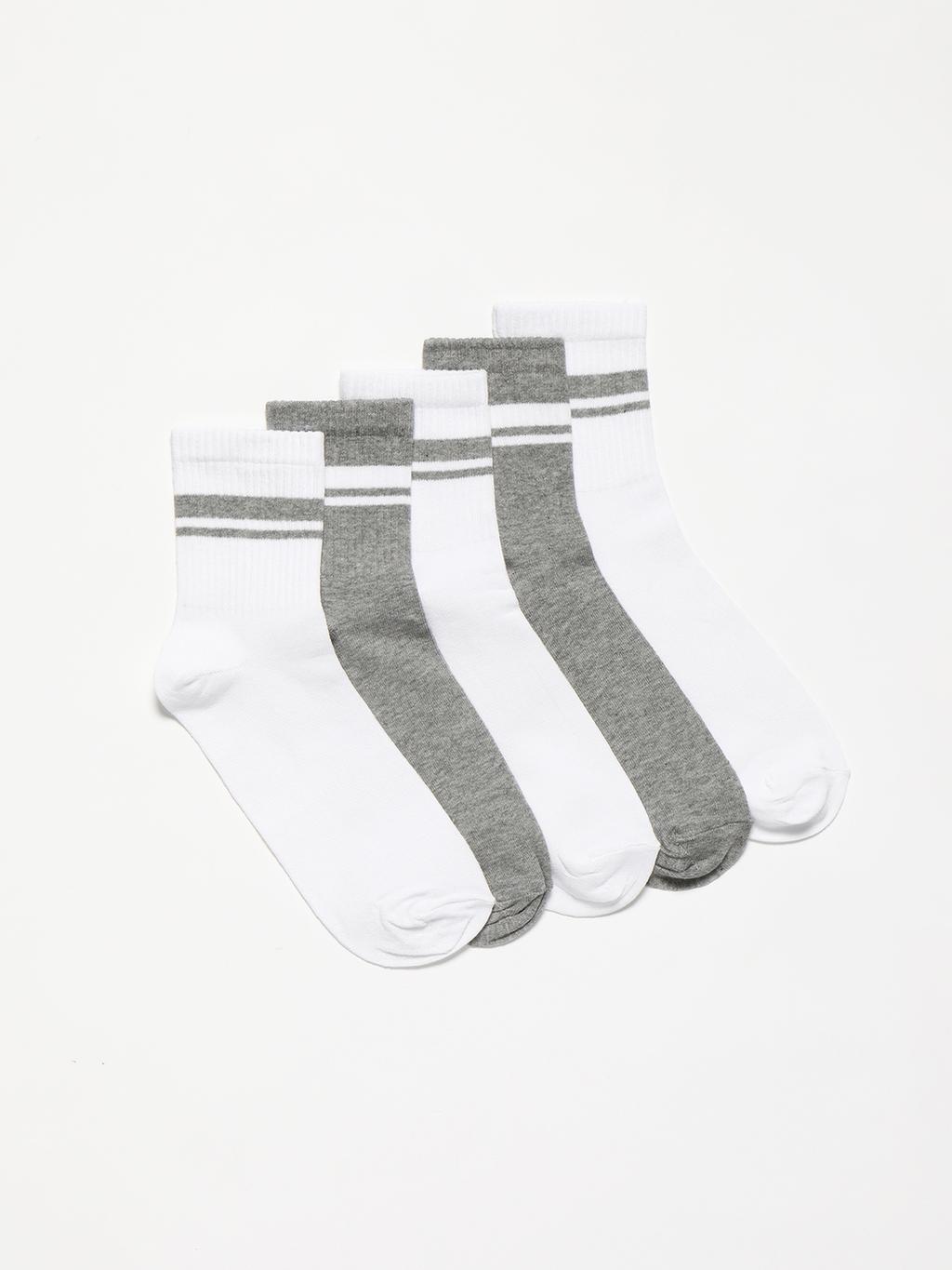 Pack de 5 calcetines tobilleros altos