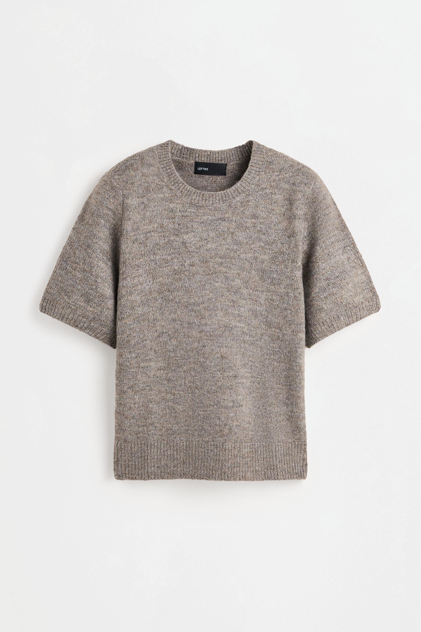 Short sleeve sweater — TAUPE GREY