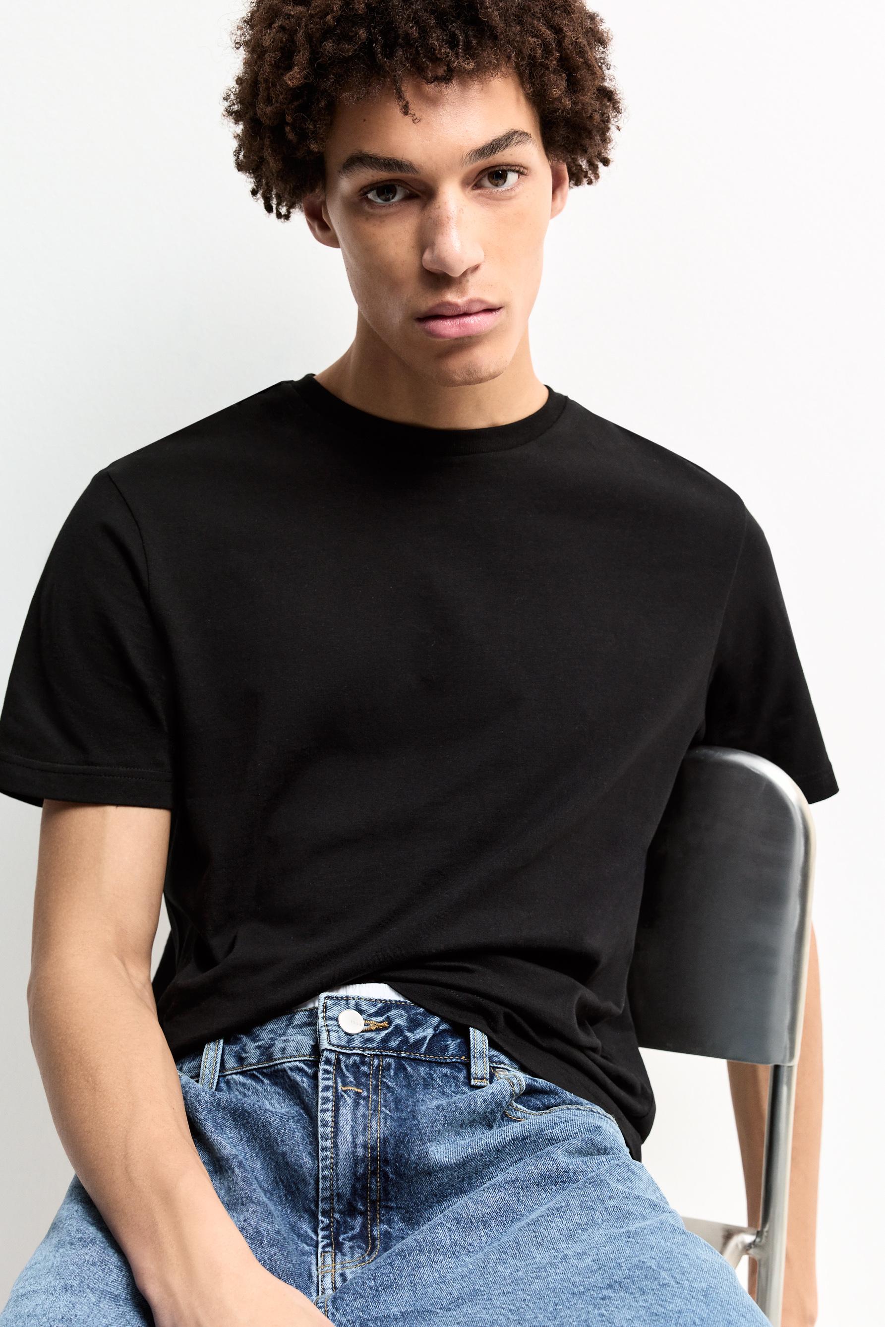 2-pack of basic T-shirts — BLACK