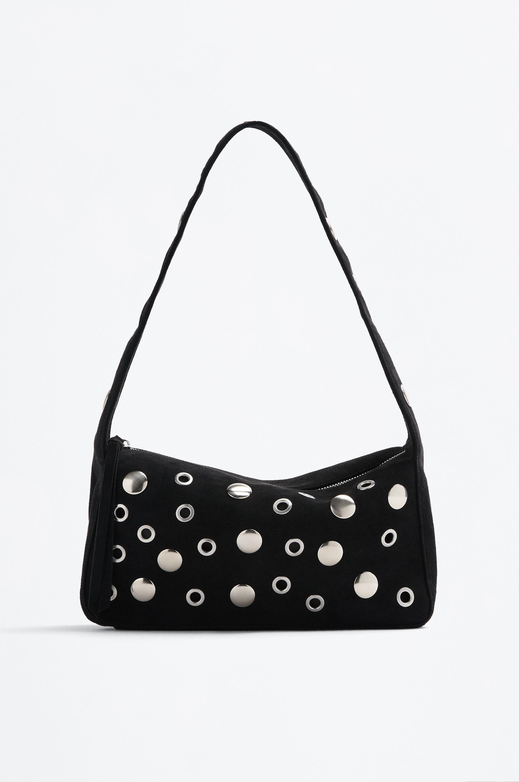 Bolso de hombro tachas efecto ante