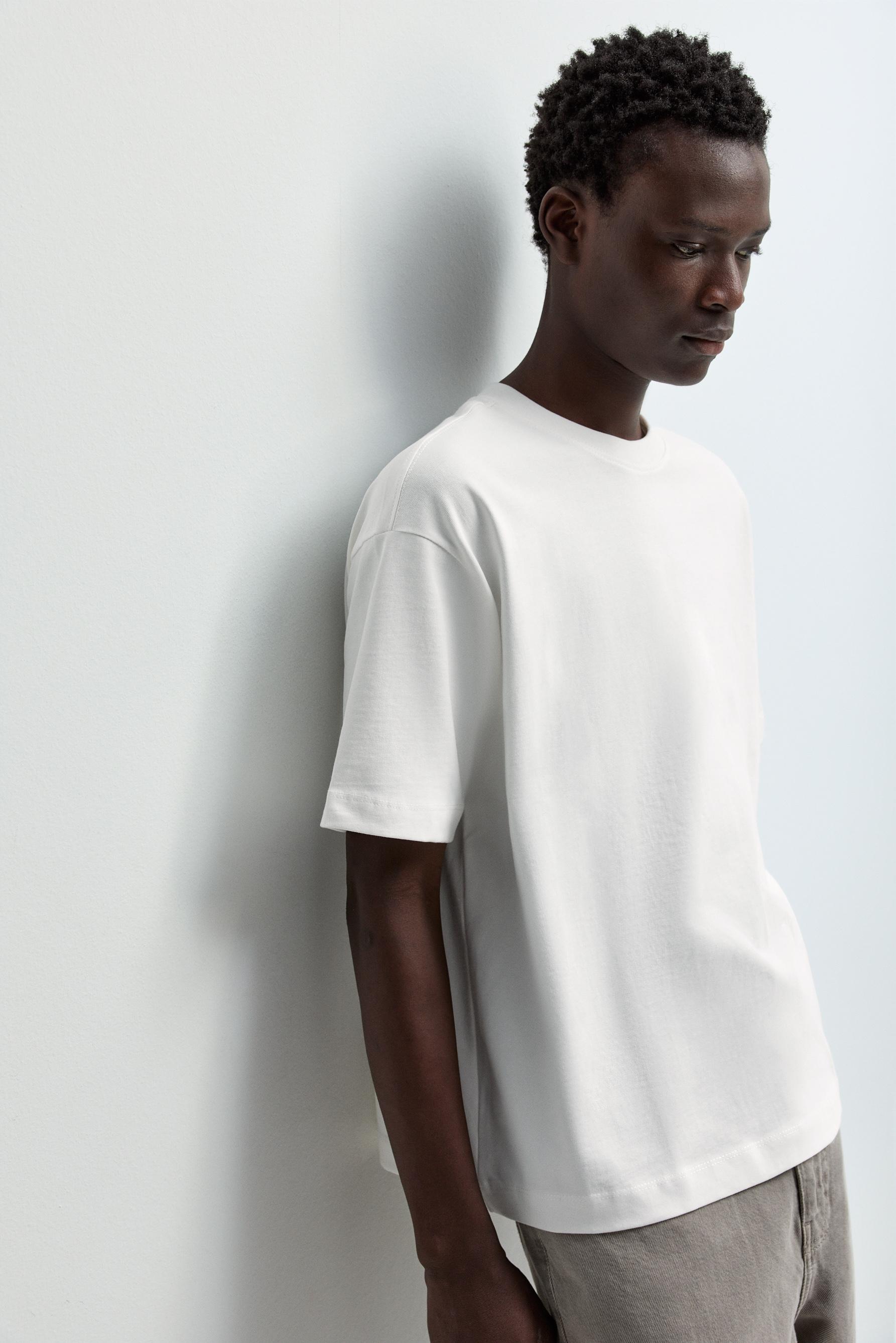 Boxy medium weight T-shirt — OFF WHITE