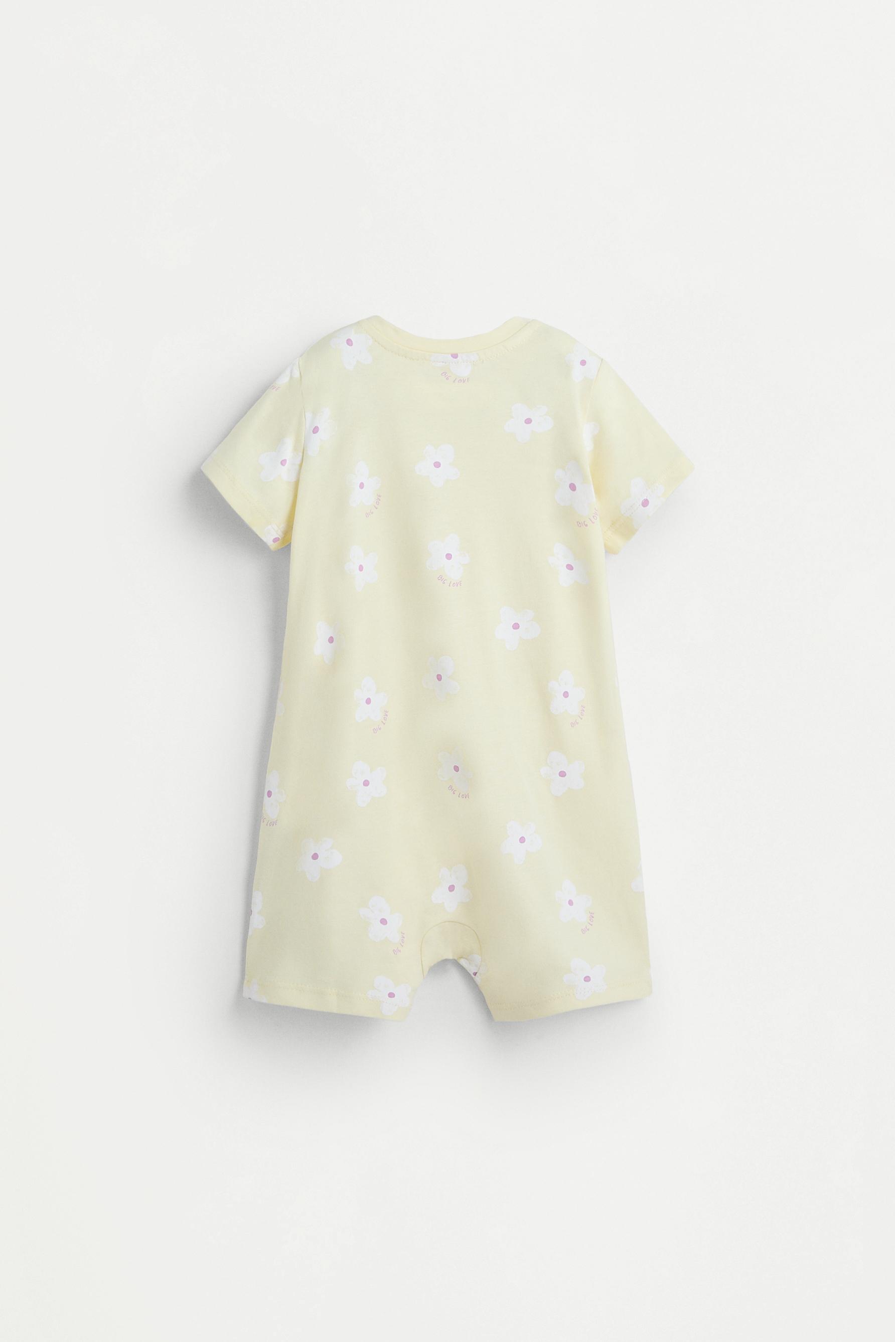 Printed sleepsuit — PASTEL YELLOW