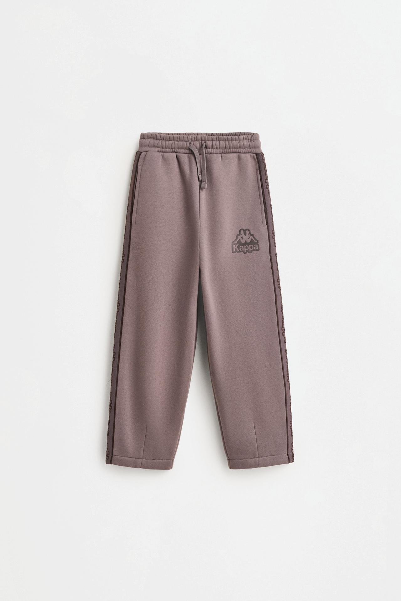 Kappa x Lefties plush jogger trousers with side band — MINK