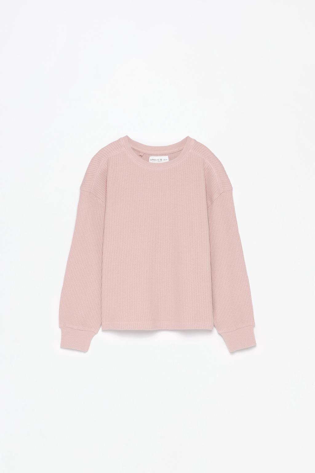 Waffle-knit sweatshirt