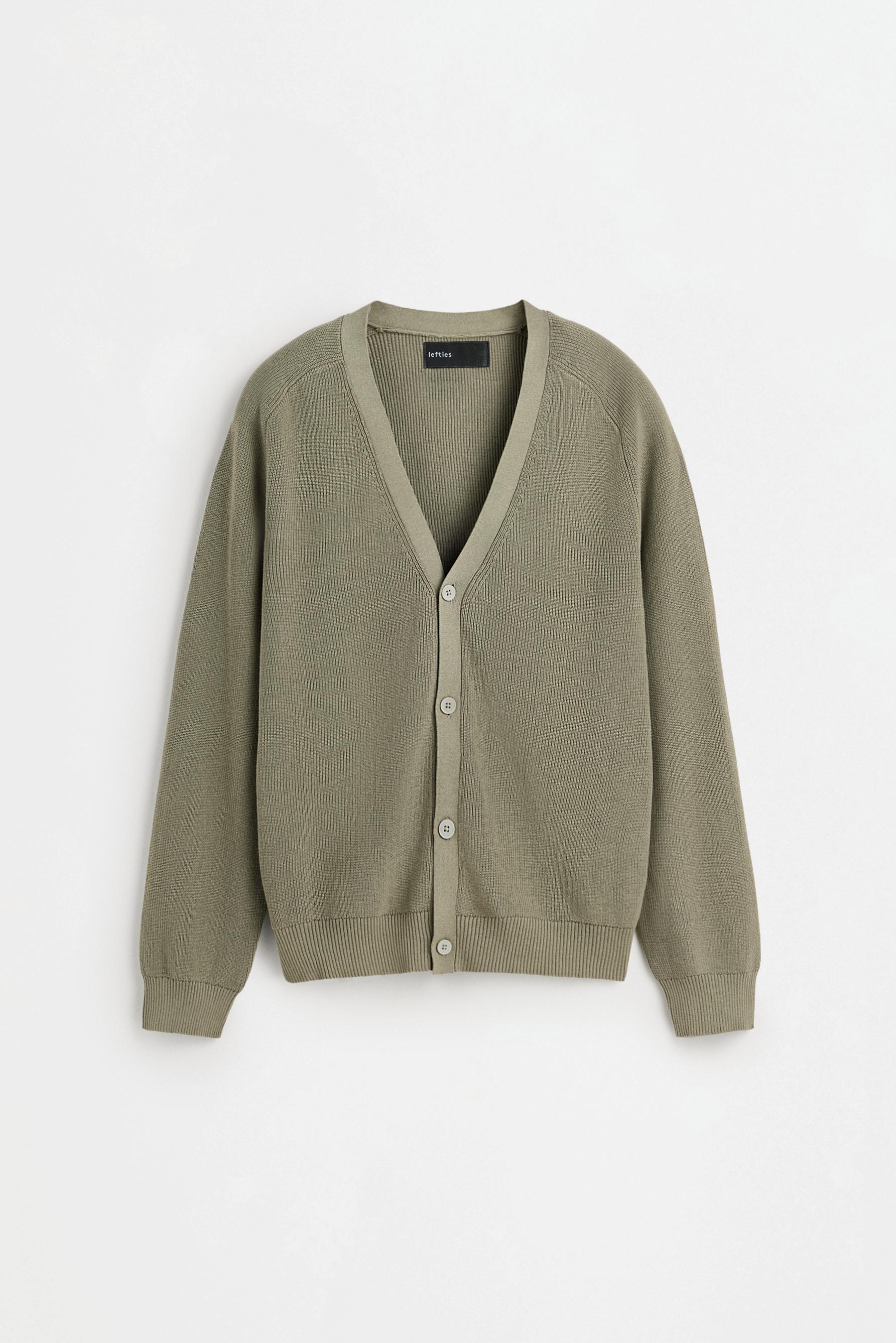 Textured cardigan — PALE GREEN