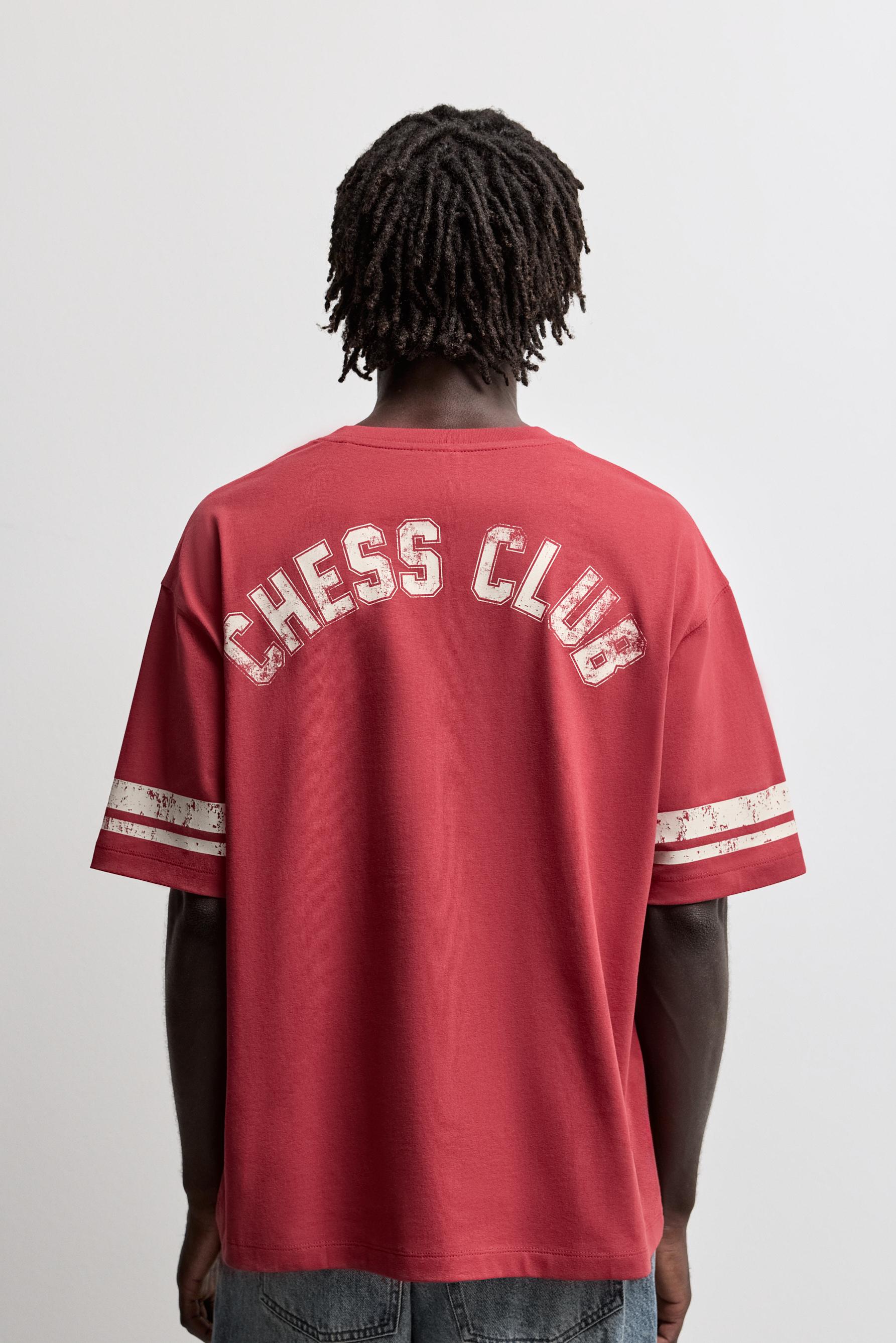 Oversize printed T-shirt — RED