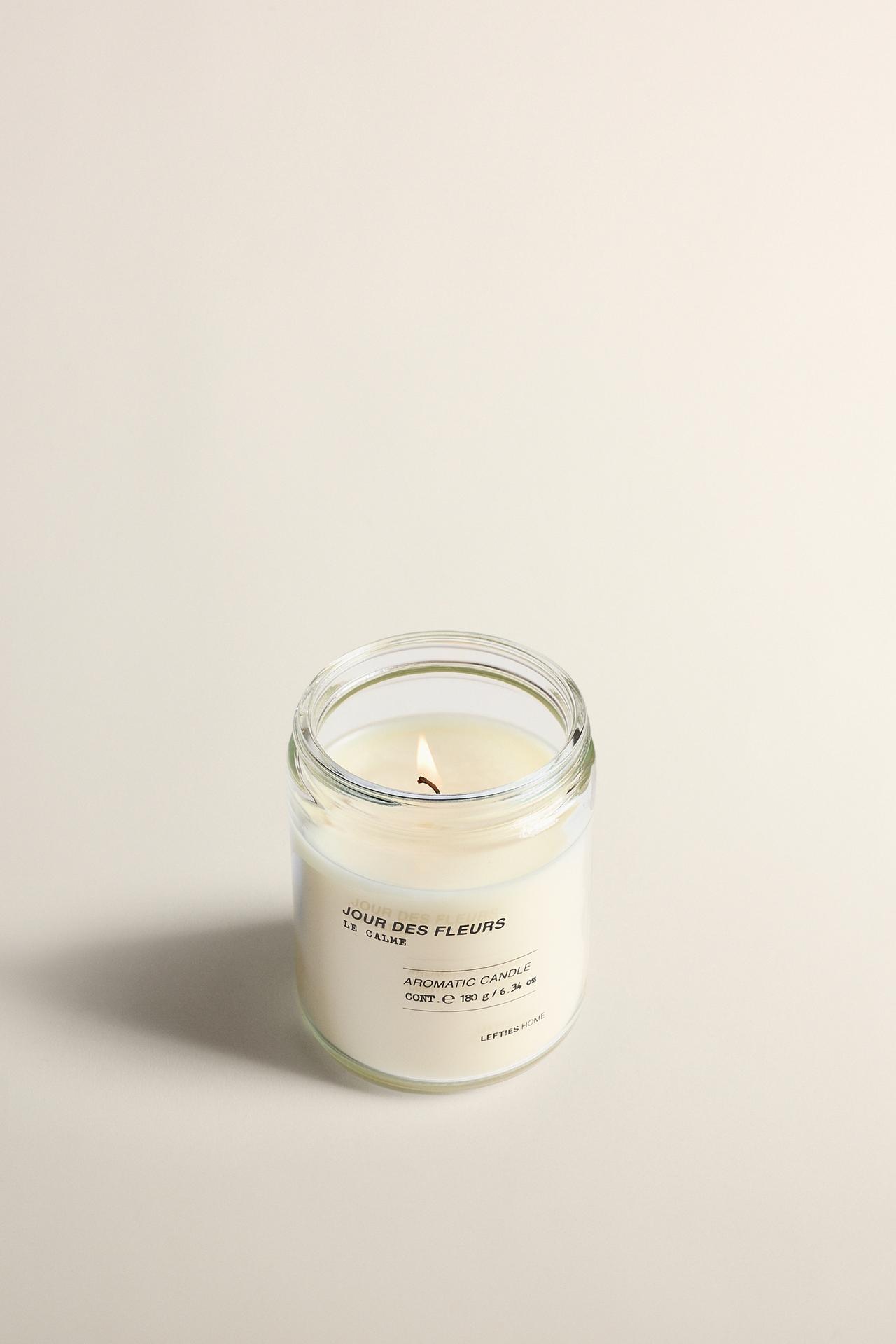 Le Calme Jour des Fleurs scented candle 180g — TRANSPARENT