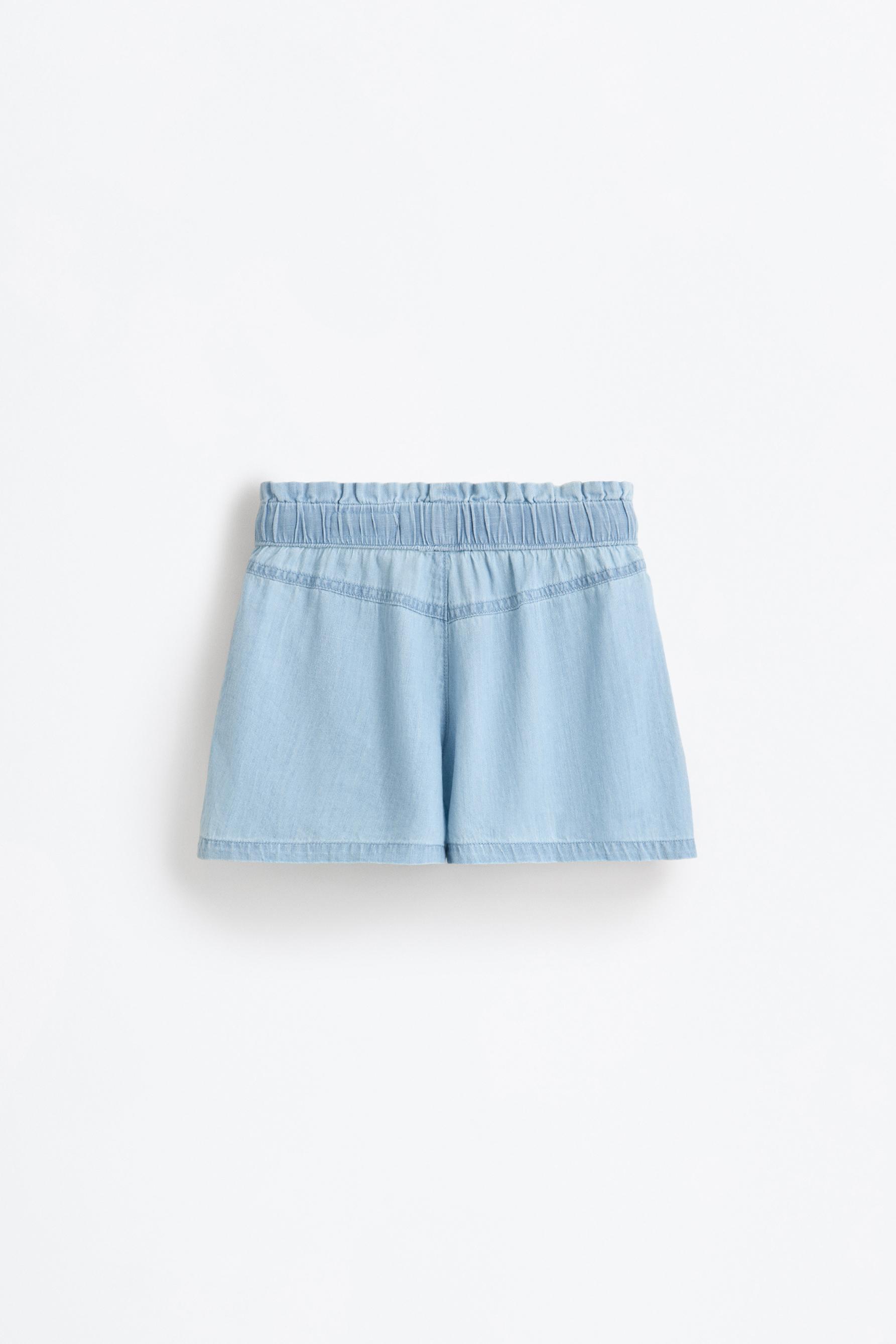 Lightweight denim shorts — FADED BLUE