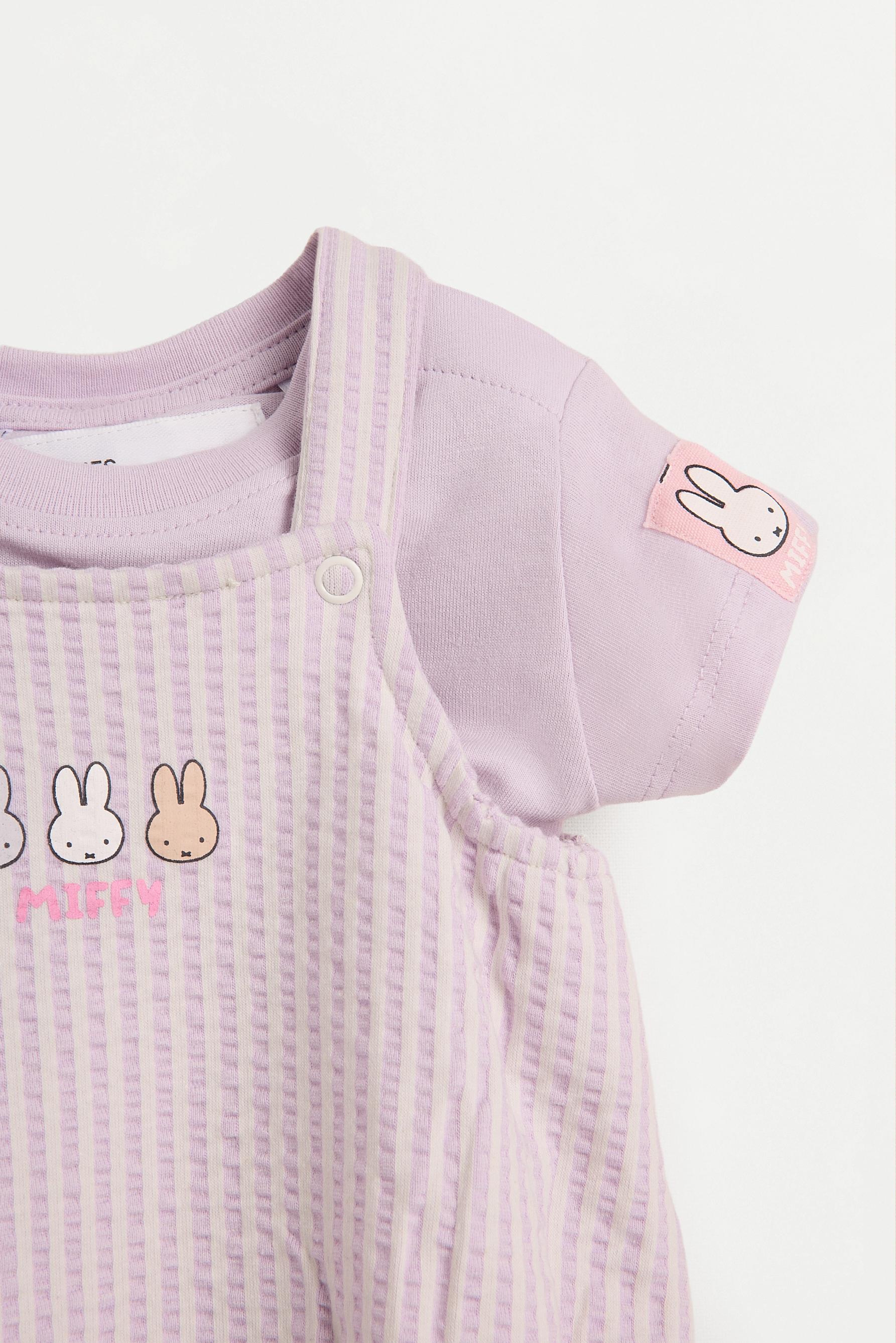 Miffy T-shirt and overall set — LILAC