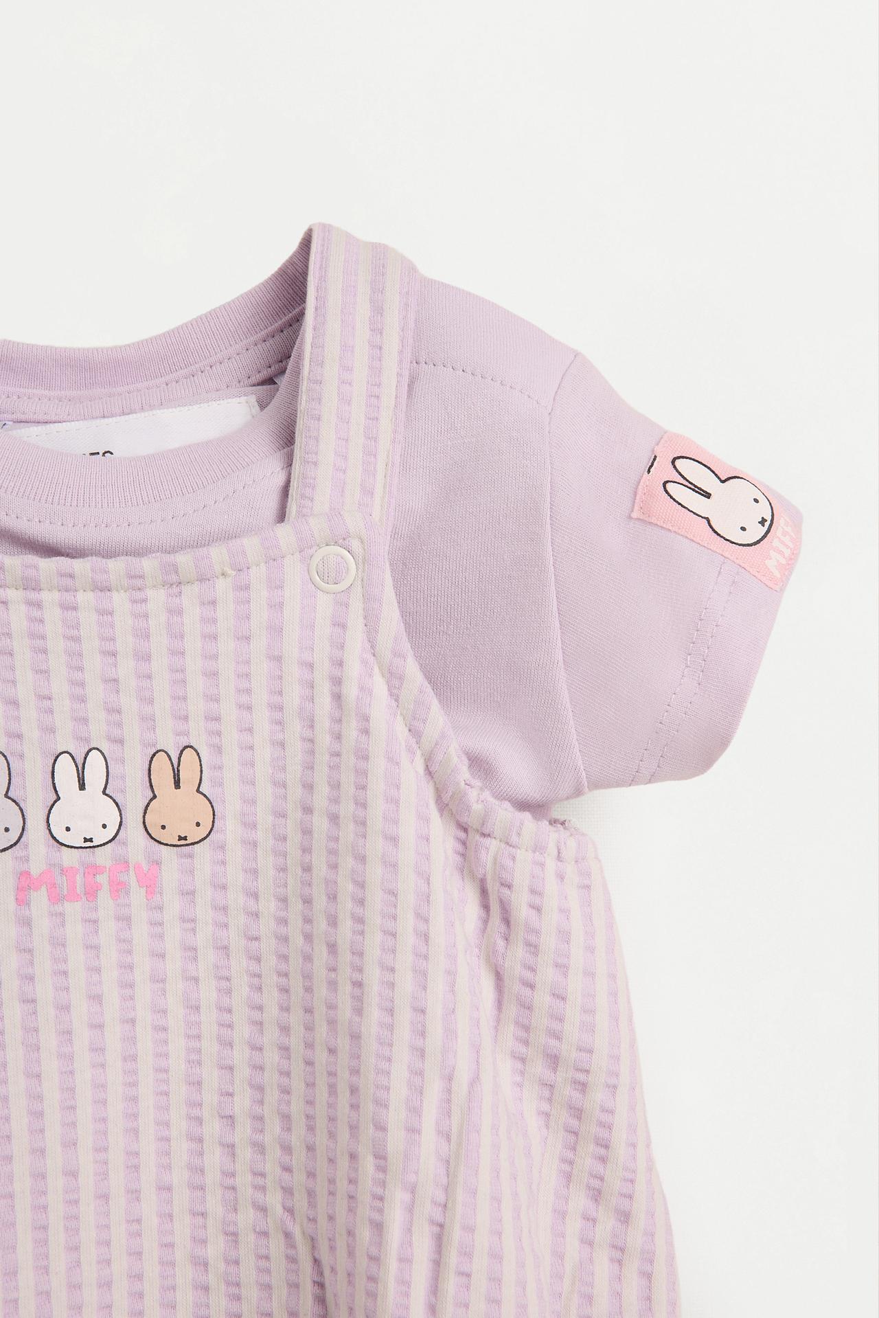 Miffy T-shirt and overall set — LILAC