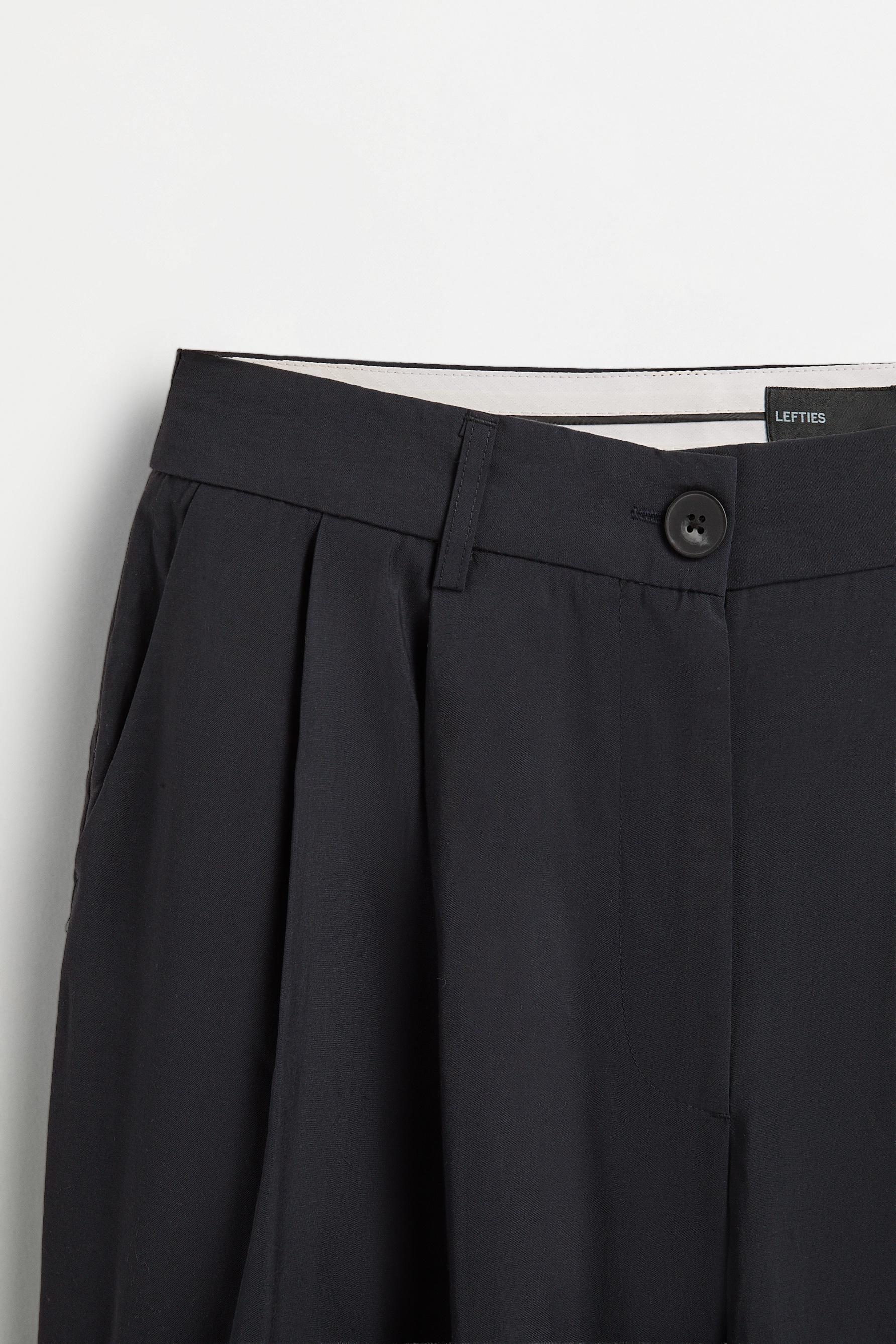 Flowing wide-leg trousers — NAVY